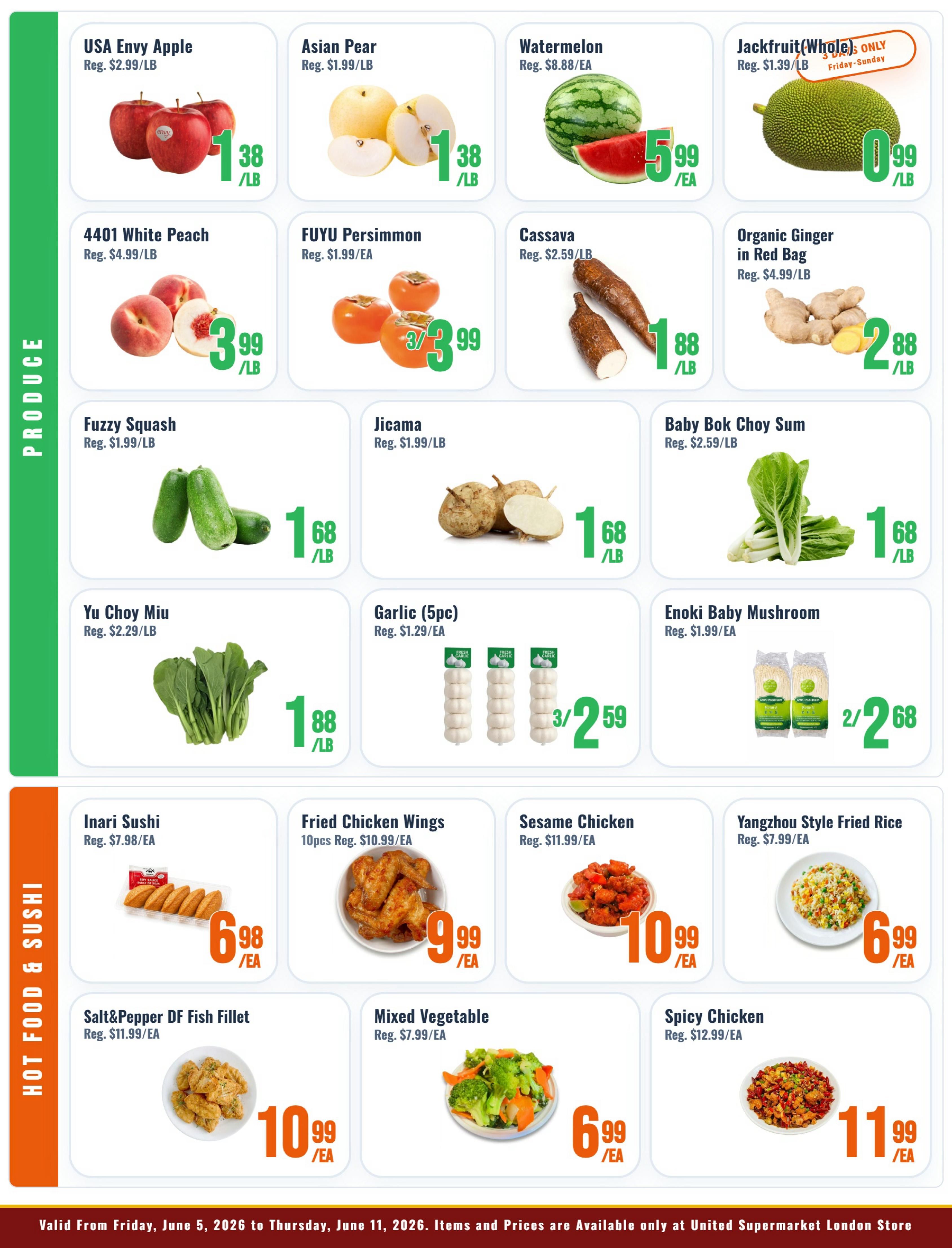 United Supermarket (London) Flyer June 5 to 11
