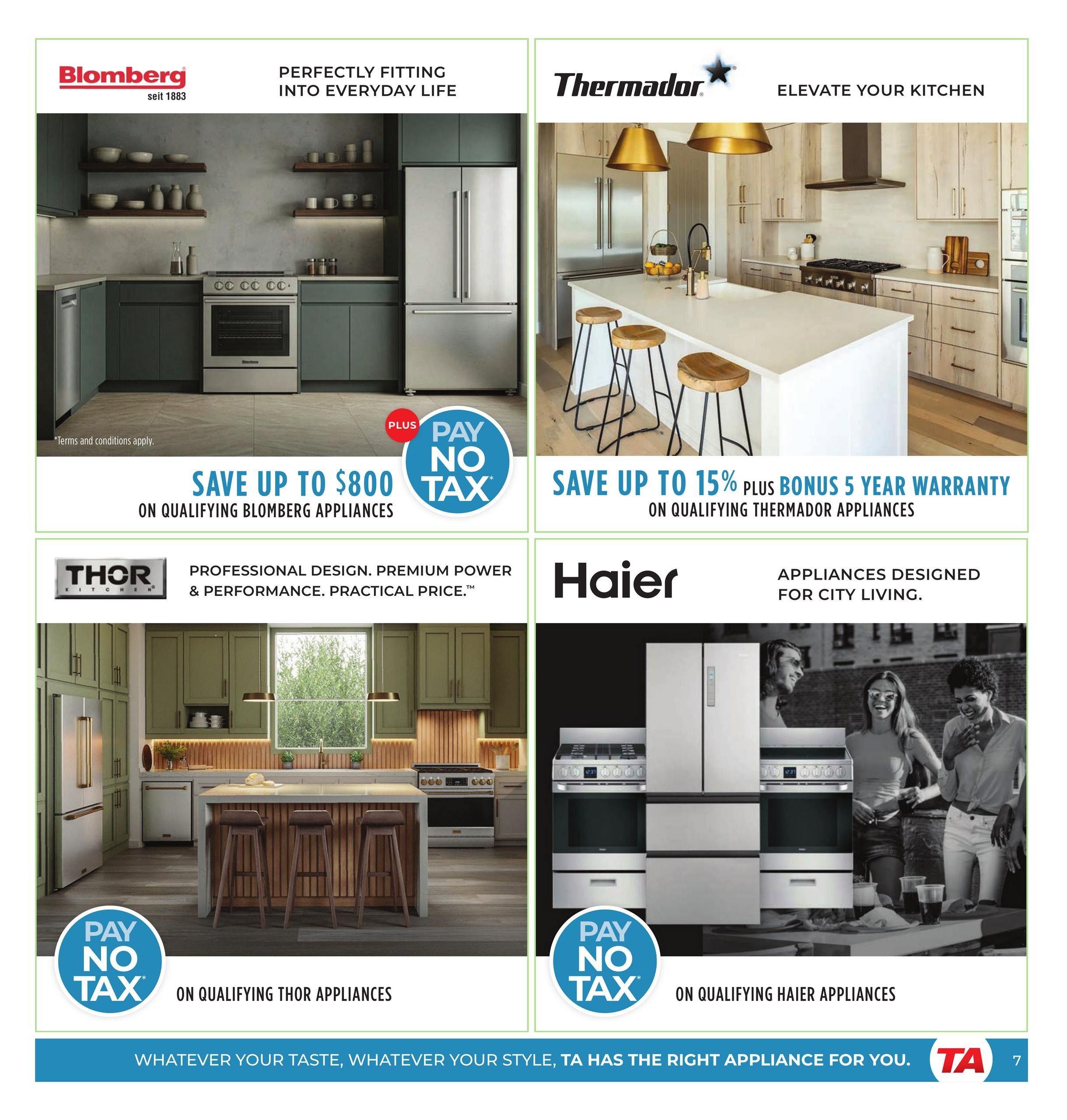 TA Appliances Flyer June 8 to 15