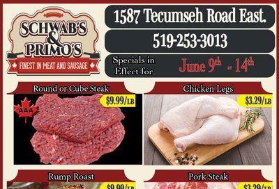 Schwab's & Primo's Flyer June 9 to 14
