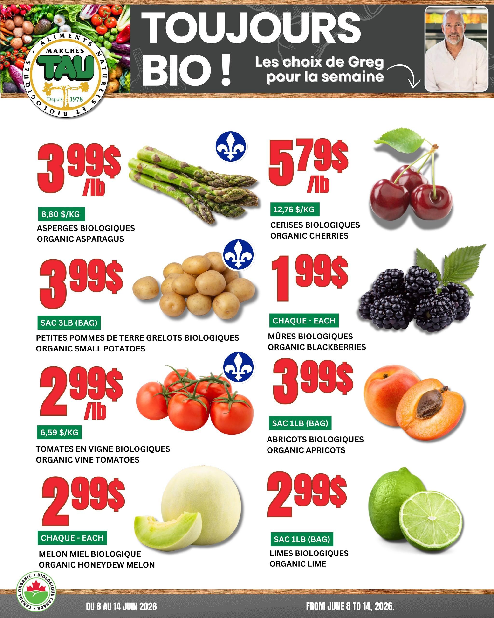 Marches Tau Produce Flyer June 8 to 14
