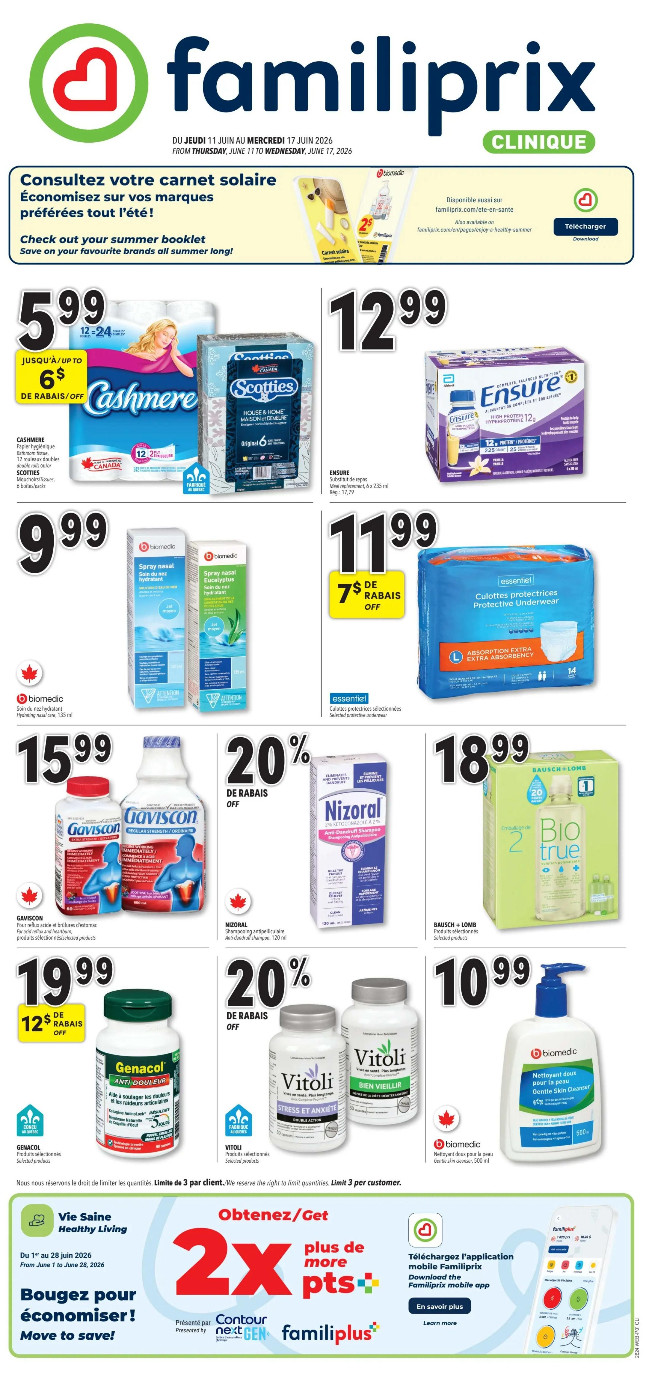 Familiprix Clinique Flyer June 11 to 17