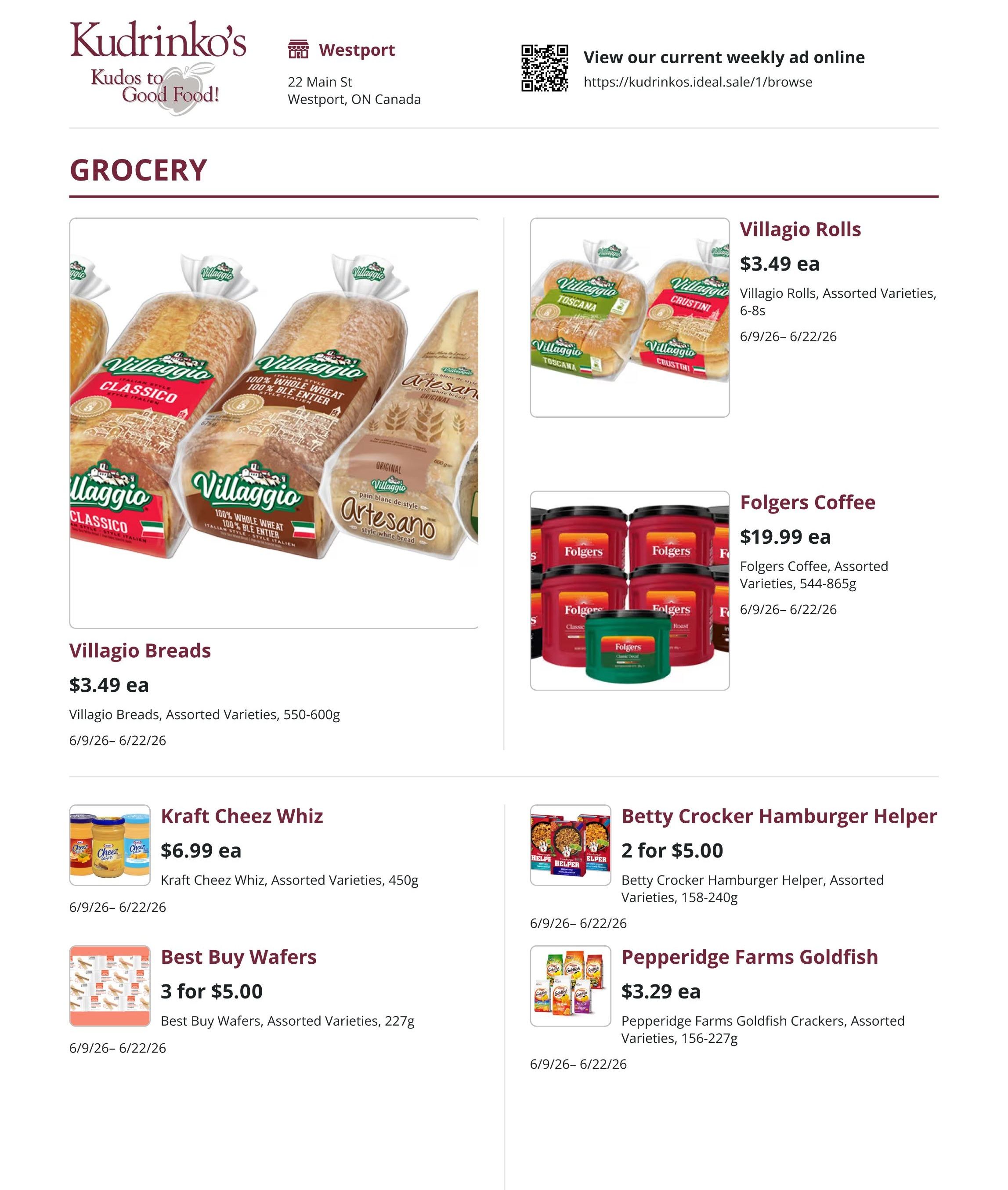 Kudrinko's Flyer June 9 to 22