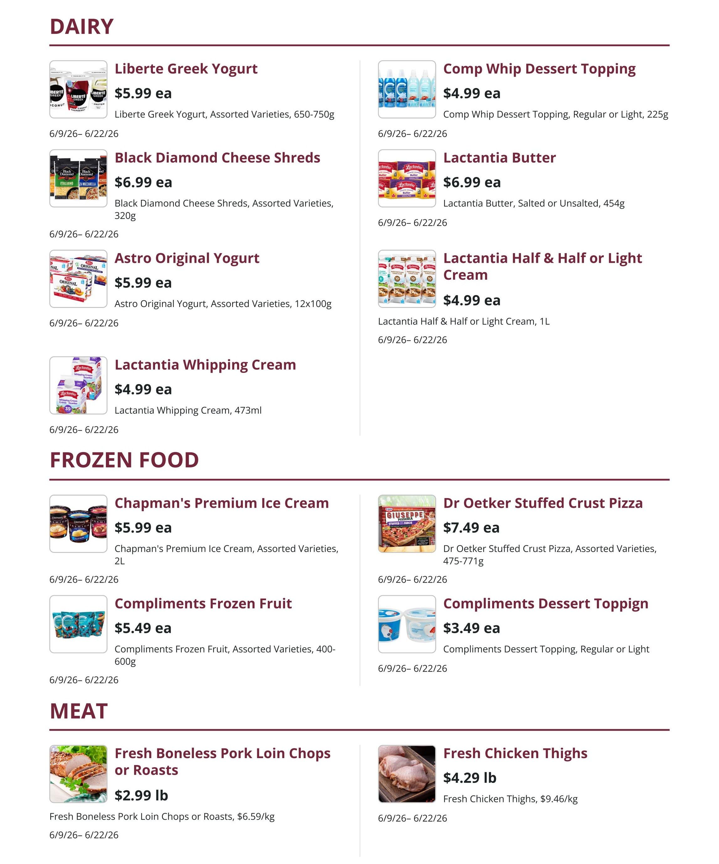 Kudrinko's Flyer June 9 to 22