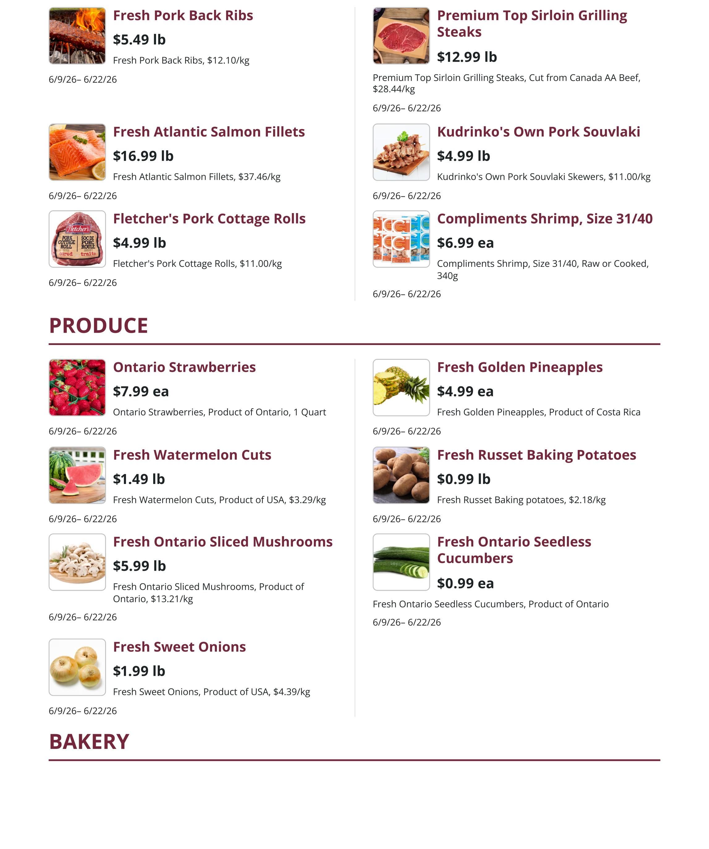 Kudrinko's Flyer June 9 to 22