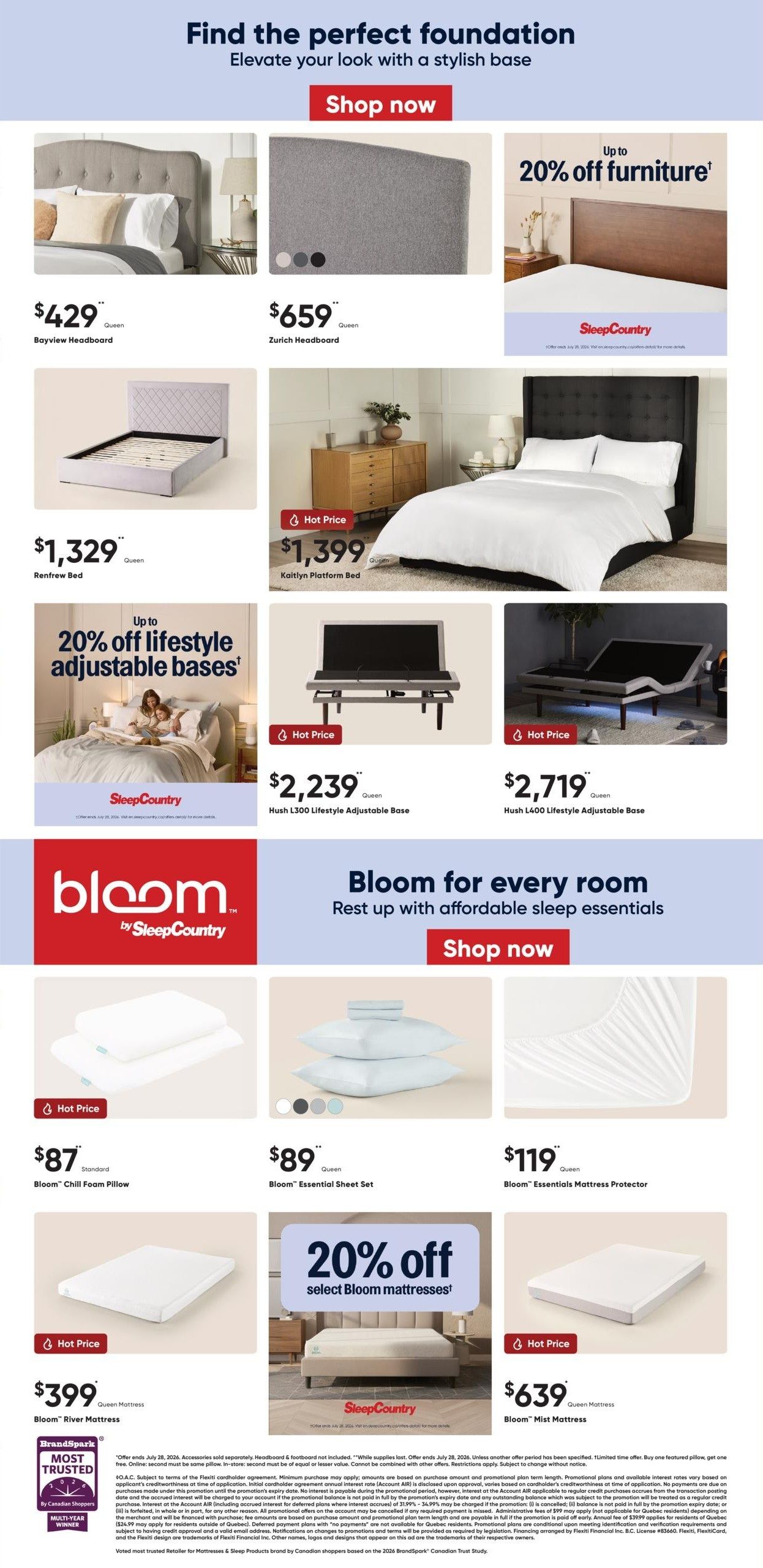 Sleep Country Flyer June 10 to 23