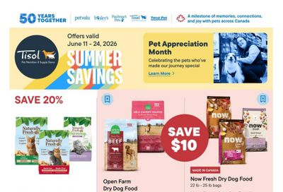 Tisol Pet Nutrition & Supply Stores Flyer June 11 to 24