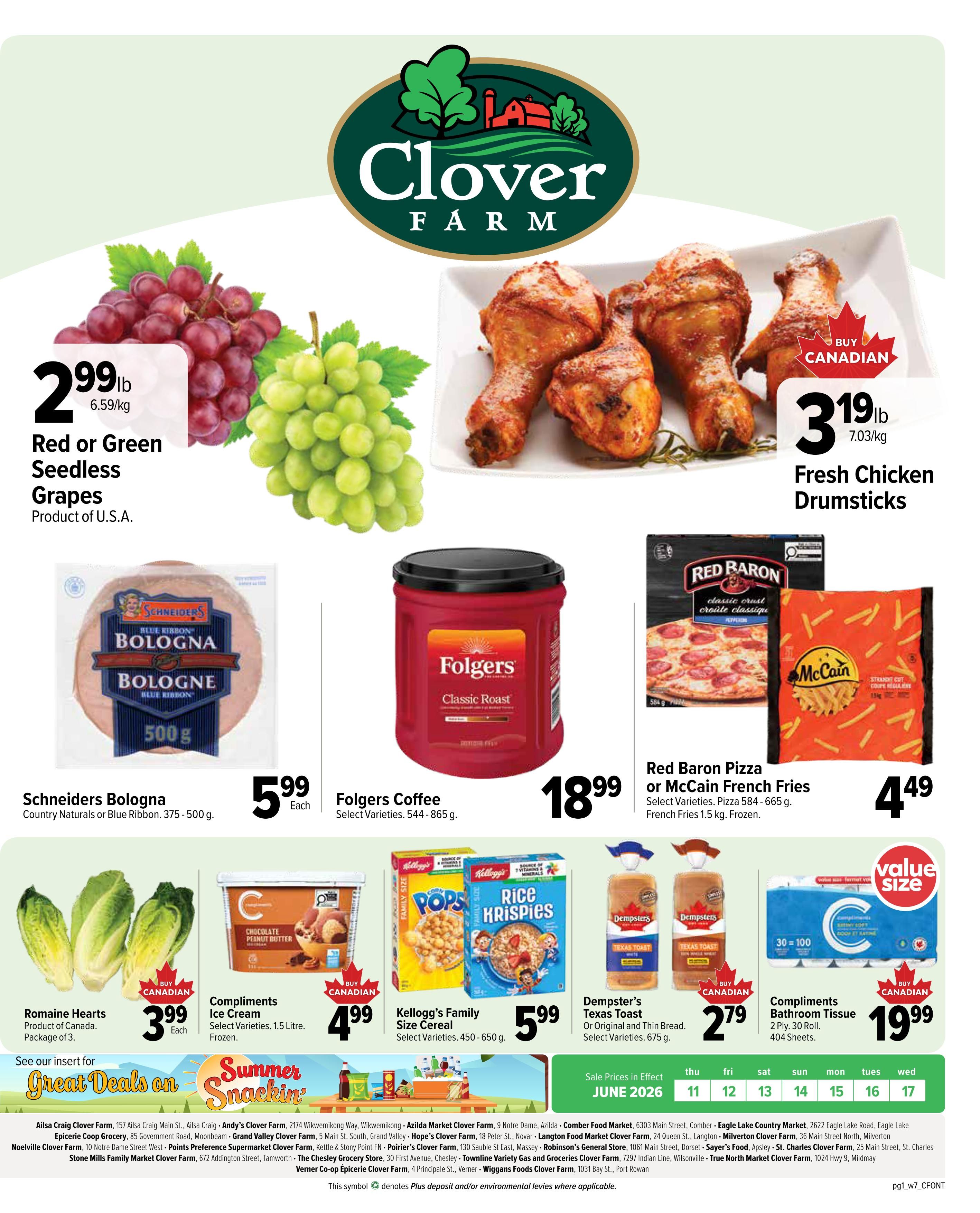 Clover Farm (ON) Flyer June 11 to 17