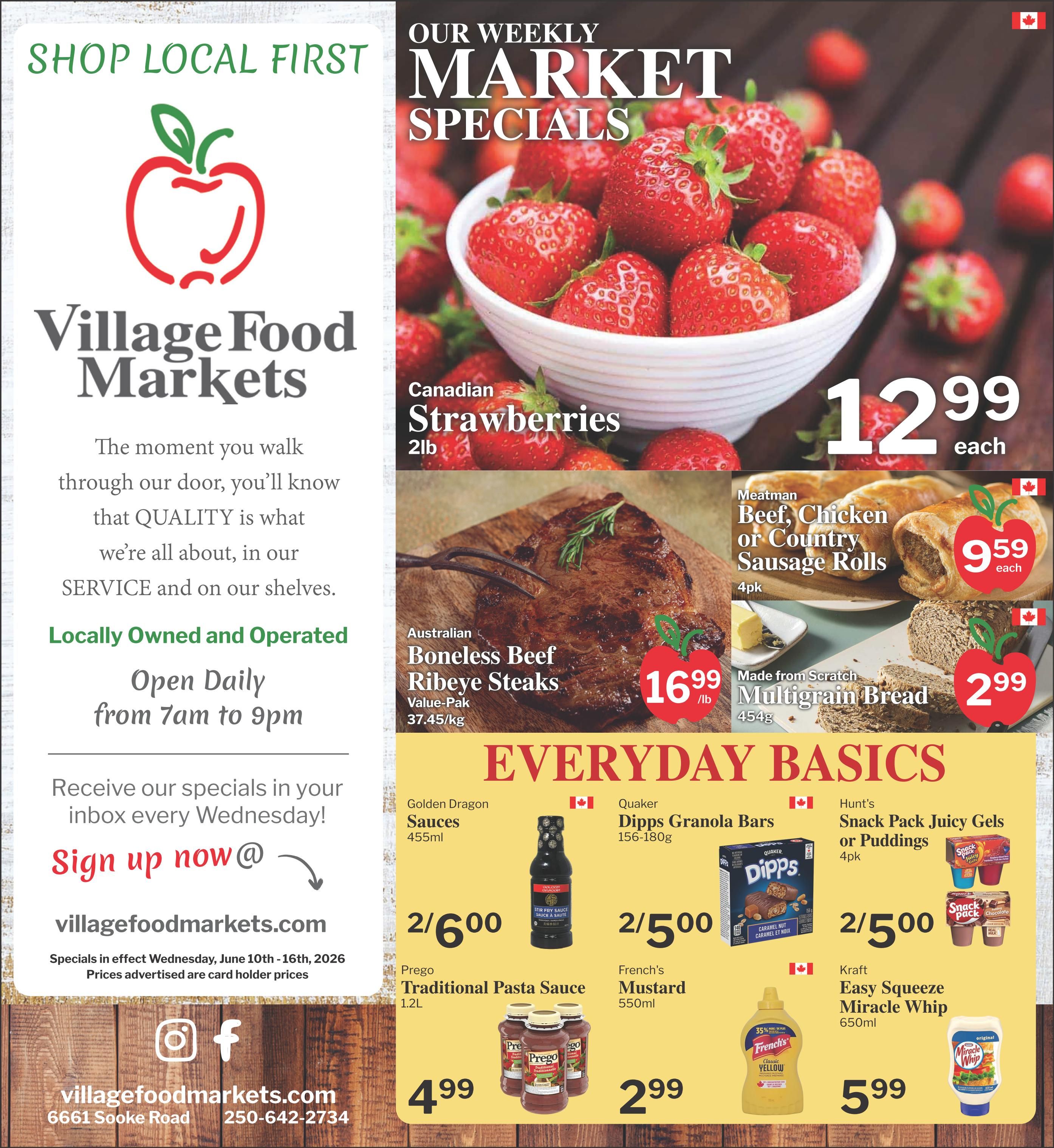 Village Food Markets Flyer June 10 to 16