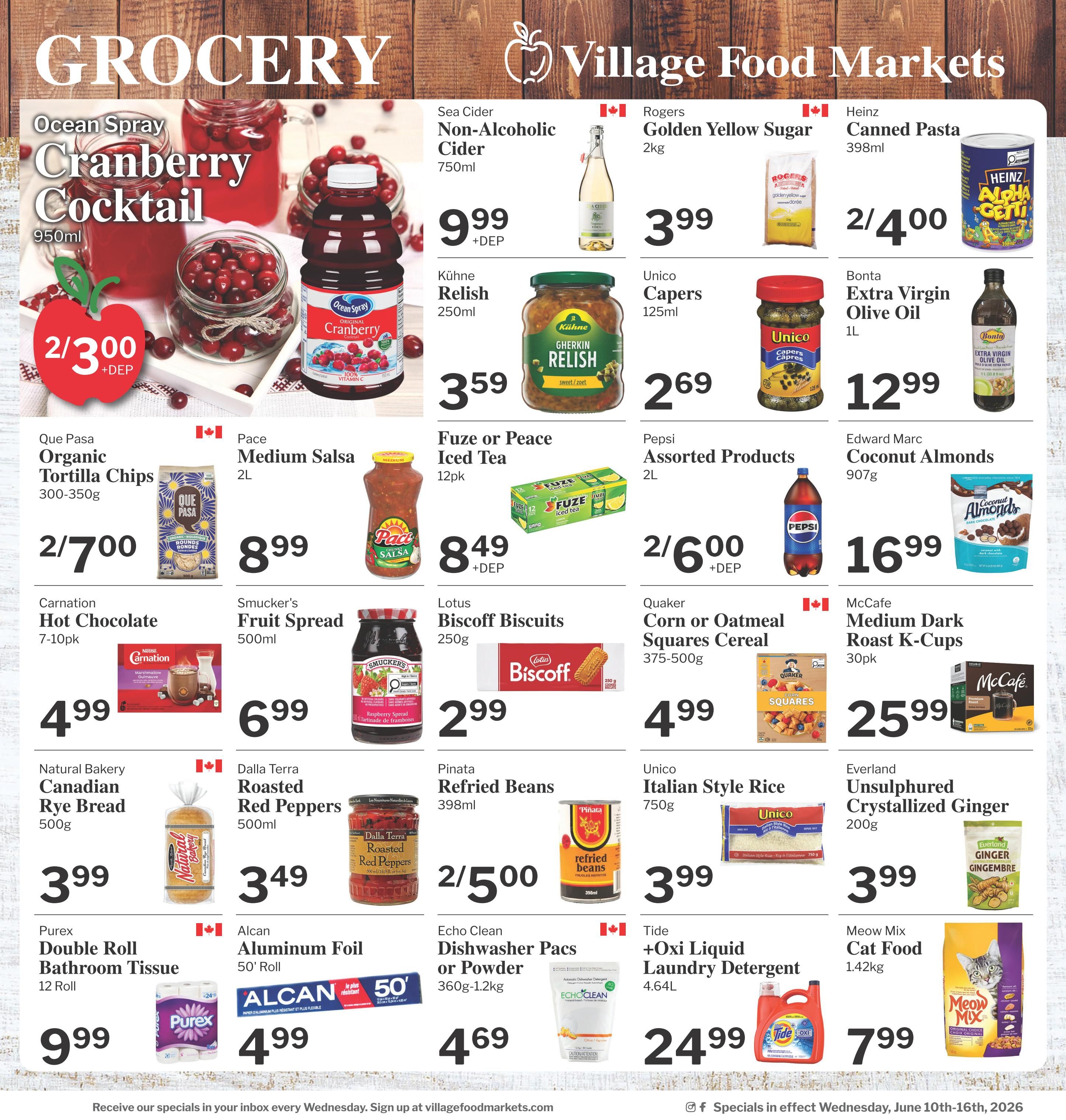 Village Food Markets Flyer June 10 to 16
