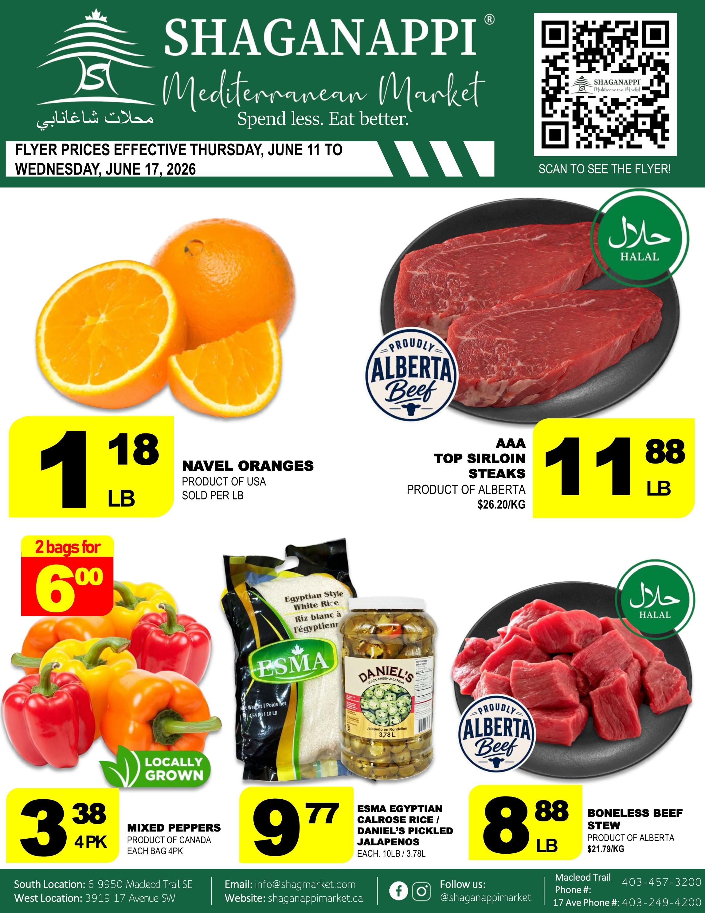 Shaganappi Mediterranean Market Flyer June 11 to 17