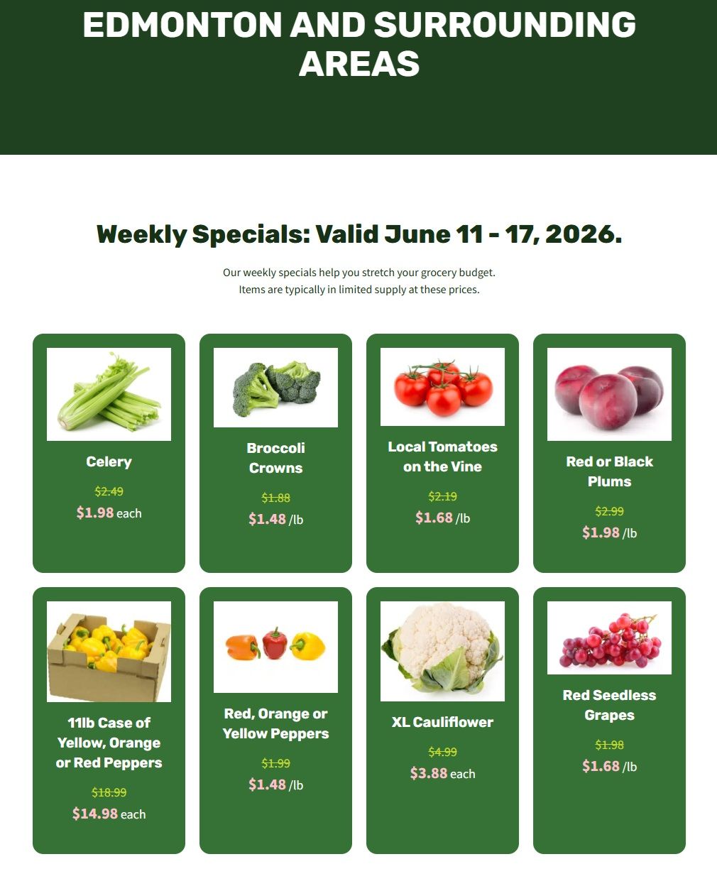 H&W Produce Flyer June 11 to 17
