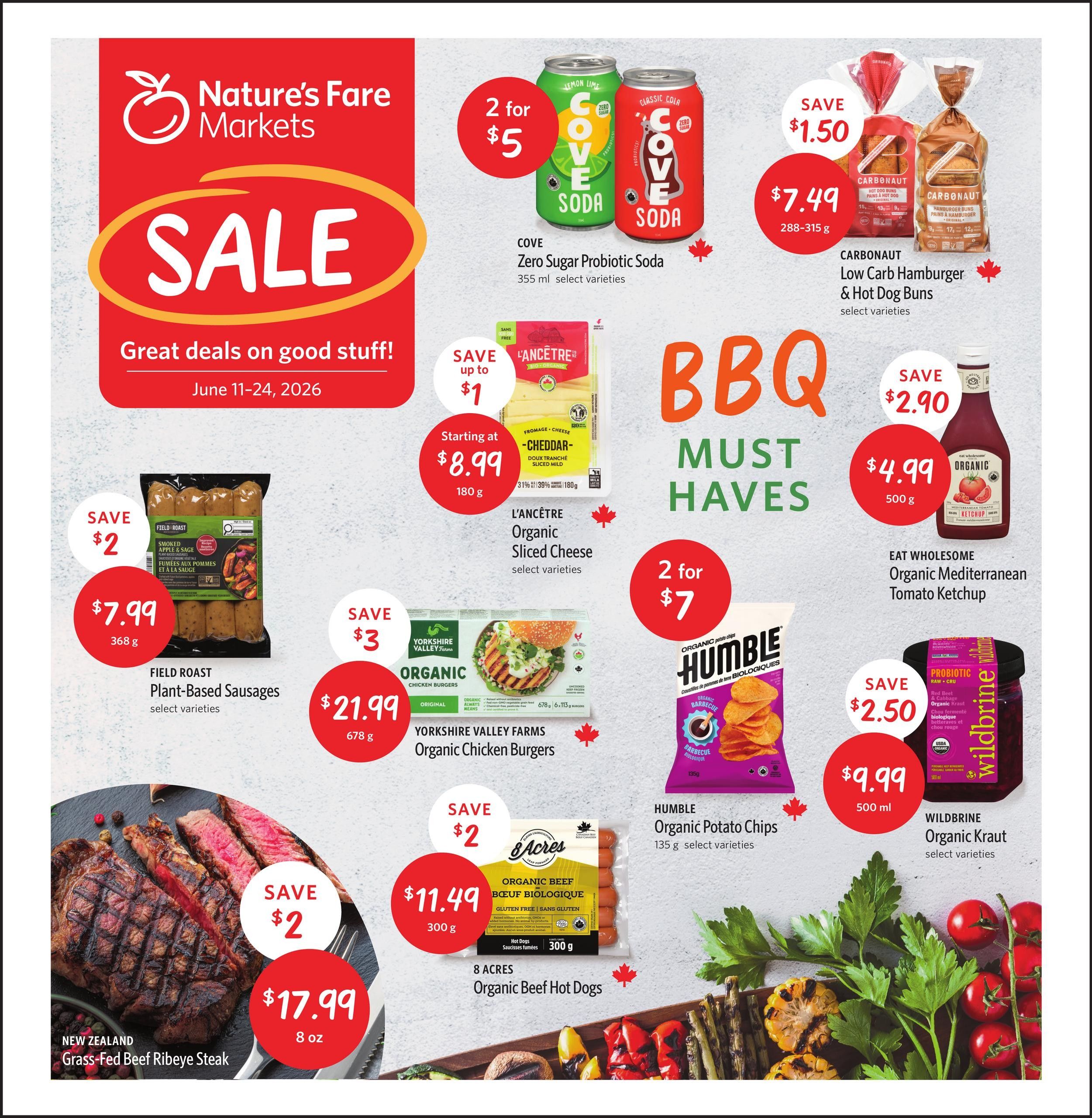 Nature's Fare Markets Flyer June 11 to 24