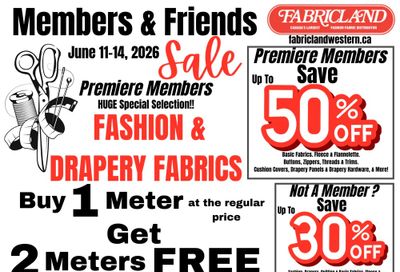 Fabricland (St. Catharines, Welland) Flyer June 11 to 14