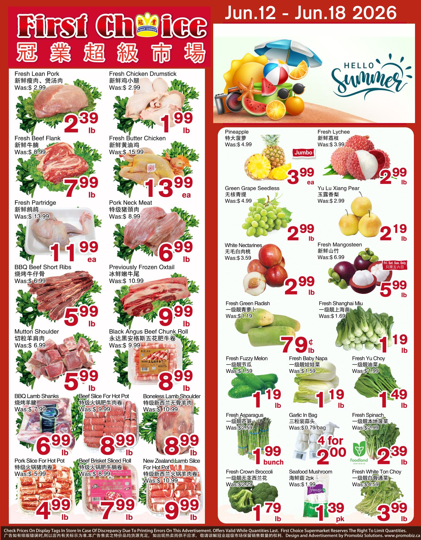 First Choice Supermarket Flyer June 12 to 18