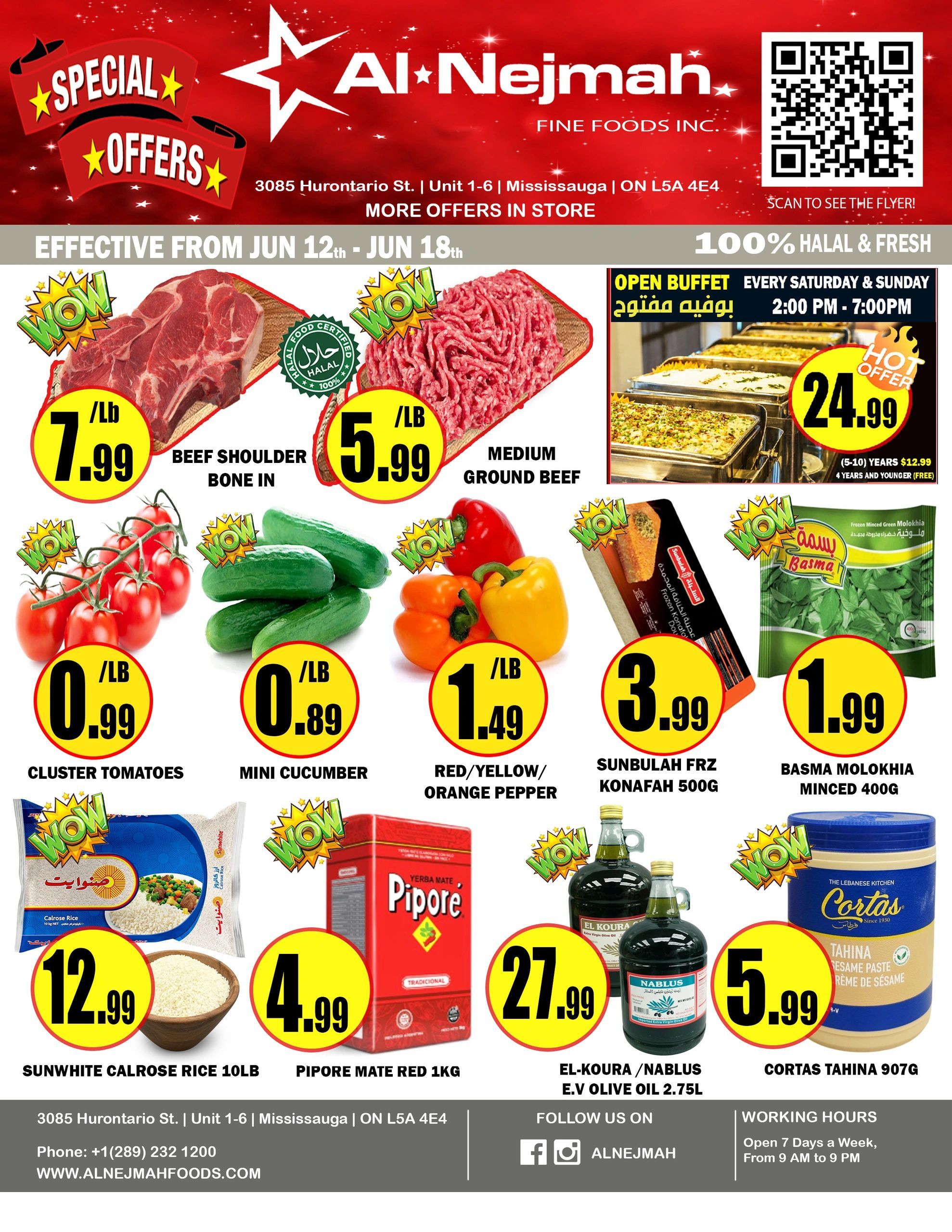Alnejmah Fine Foods Inc. Flyer June 12 to 18