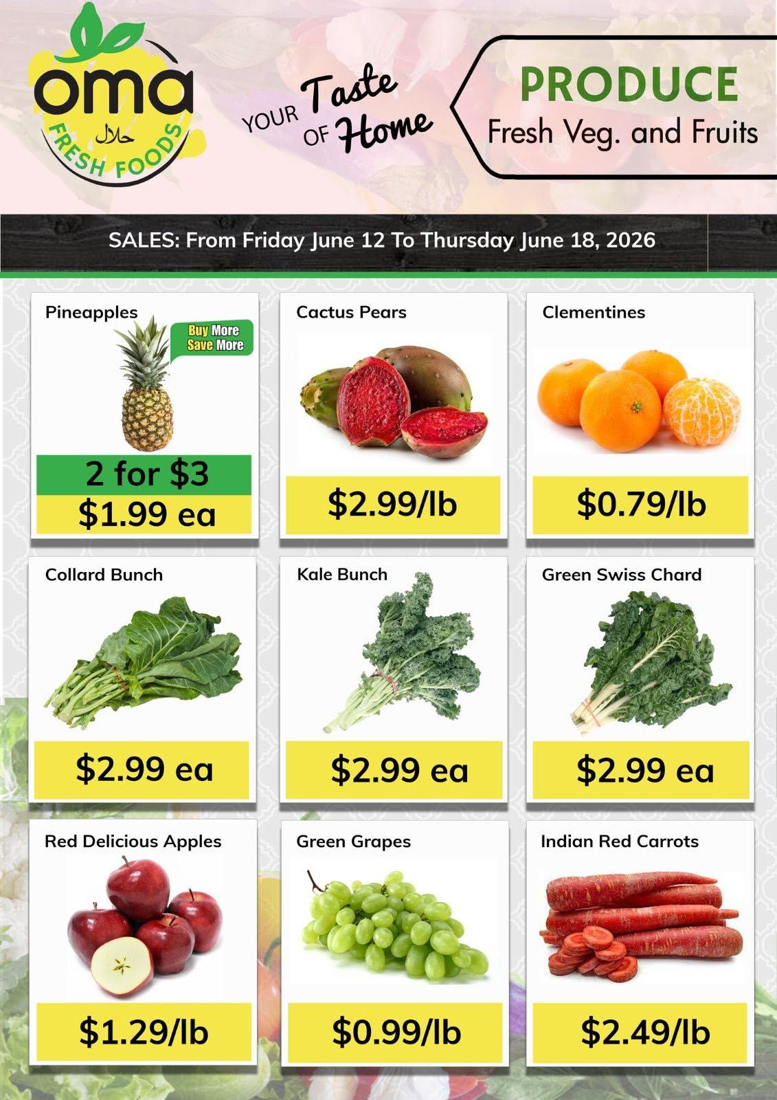 Oma Fresh Foods Flyer June 12 to 18