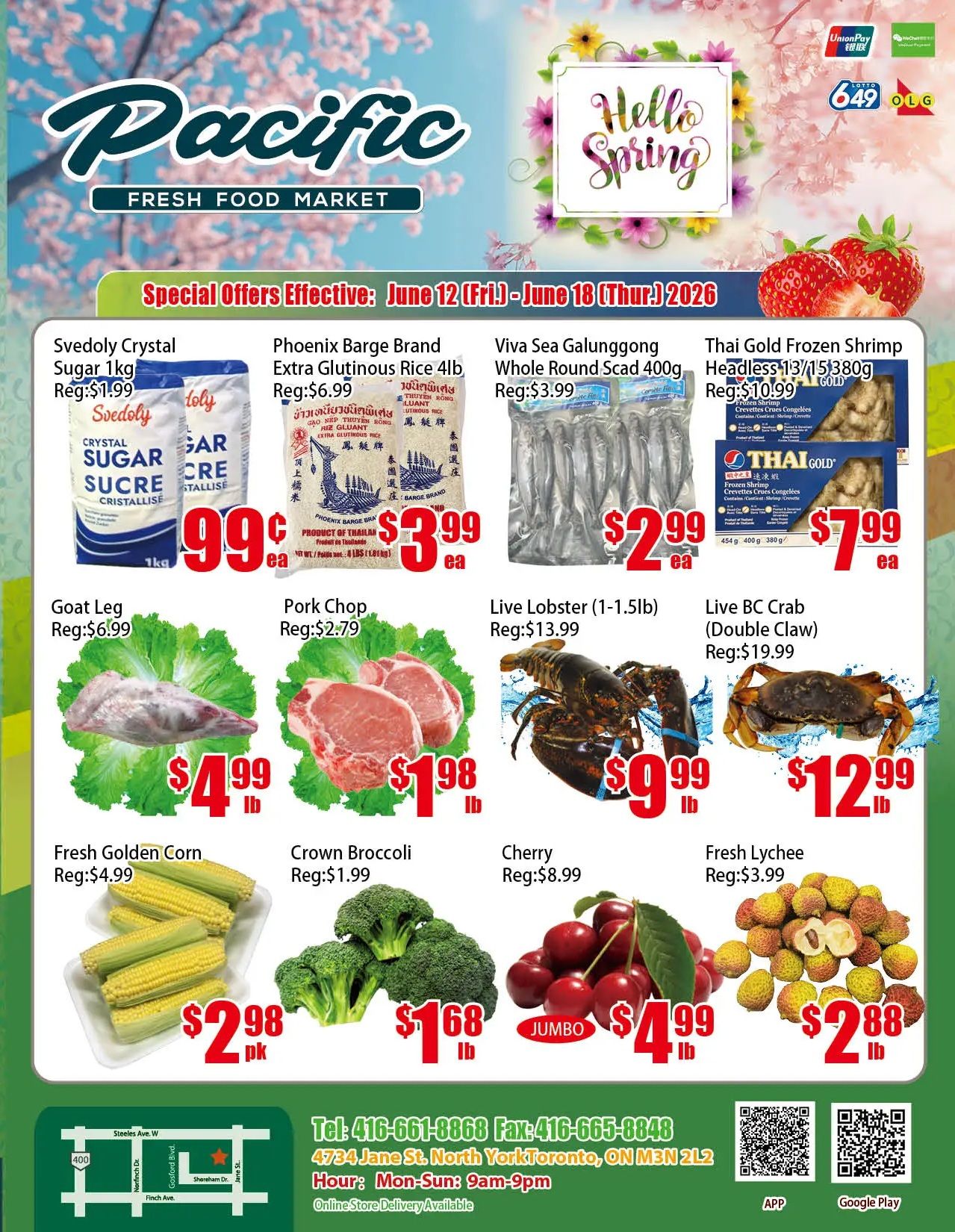 Pacific Fresh Food Market (North York) Flyer June 12 to 18