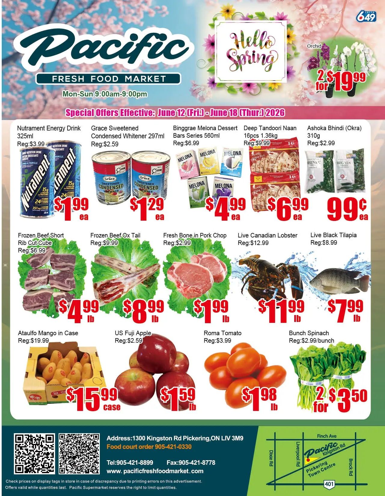 Pacific Fresh Food Market (Pickering) Flyer June 12 to 18