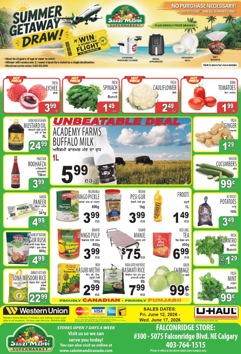 Sabzi Mandi Supermarket (Calgary) Flyer June 12 to 17