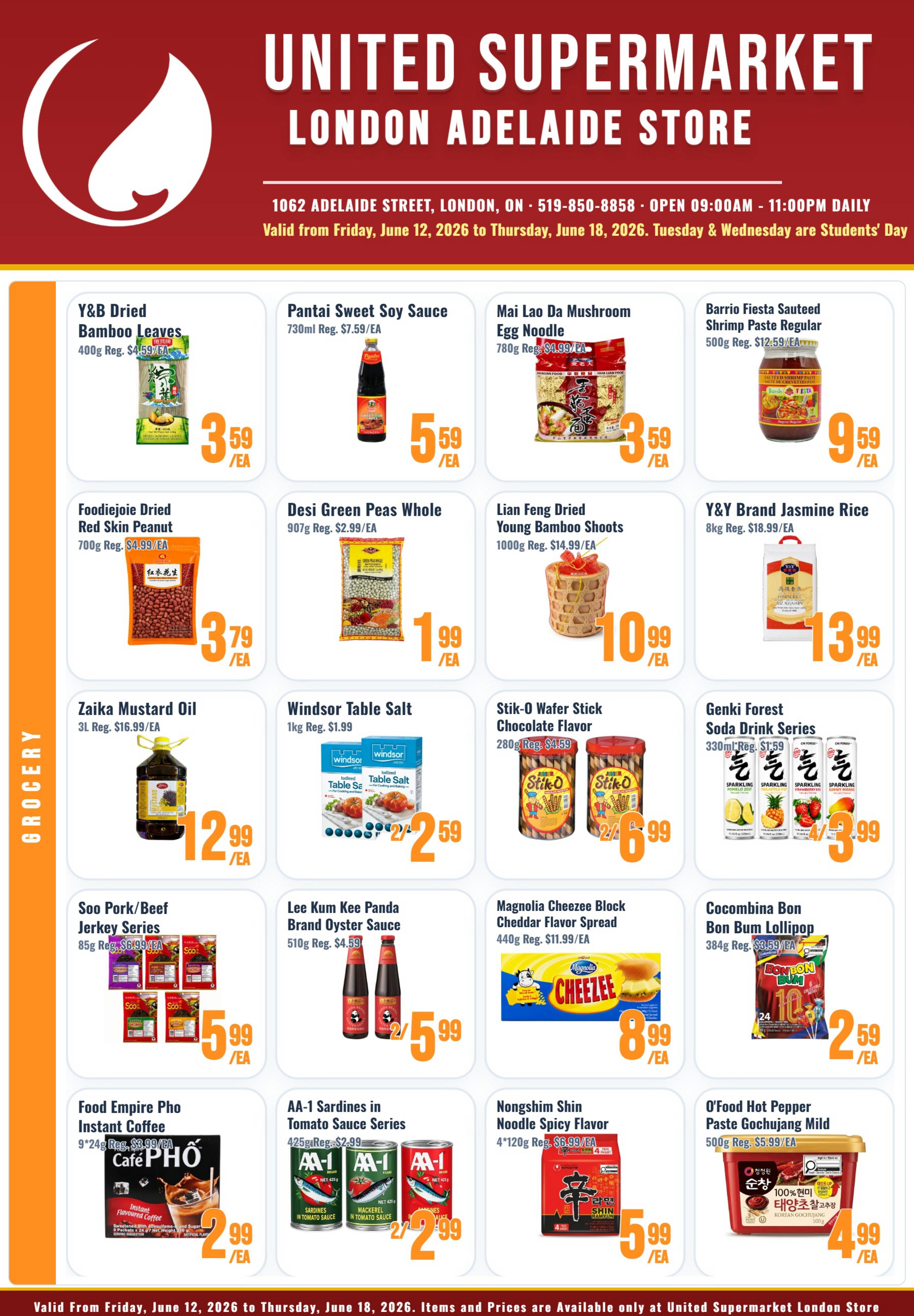 United Supermarket (London) Flyer June 12 to 18