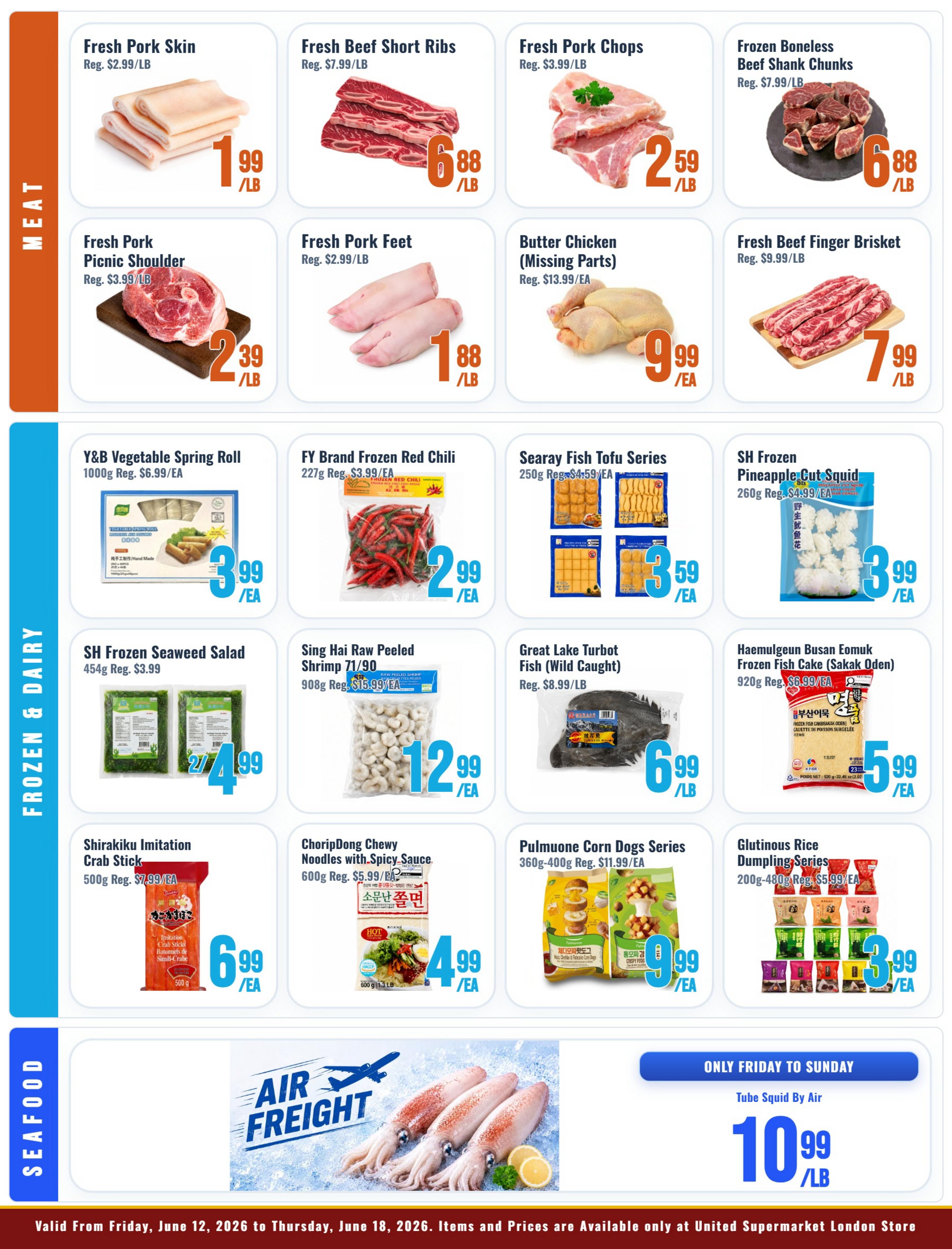 United Supermarket (London) Flyer June 12 to 18