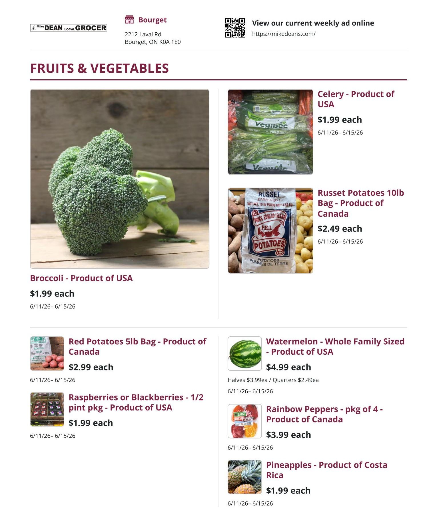Mike Dean Local Grocer Flyer June 11 to 18