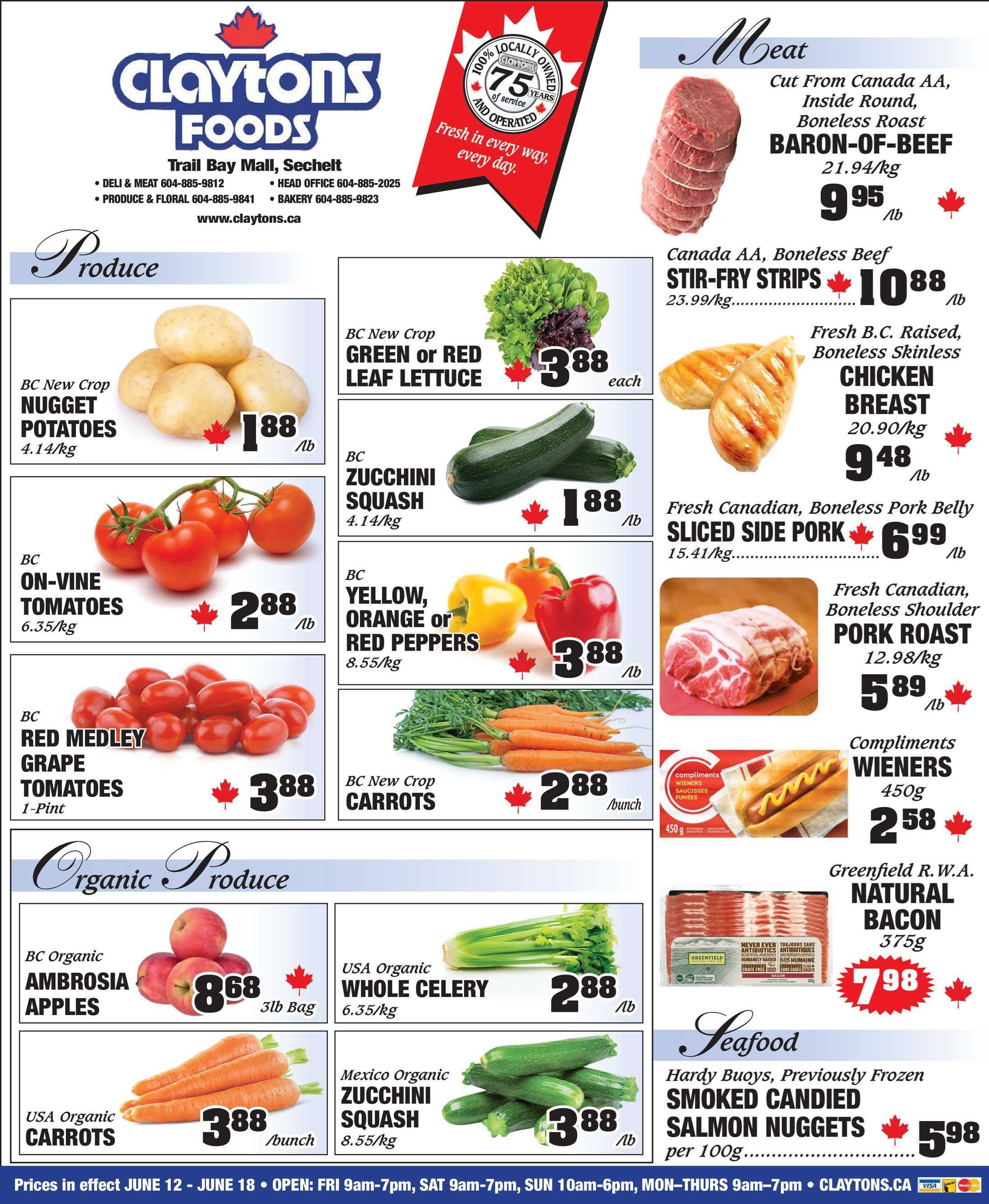 Claytons Heritage Market Flyer June 12 to 18