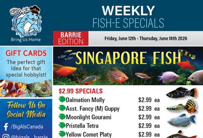 Big Al's (Barrie) Weekly Specials June 12 to 18