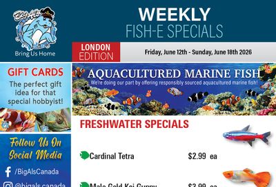 Big Al's (London) Weekend Specials June 12 to 14