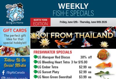 Big Al's (North York) Weekly Specials June 12 to 18