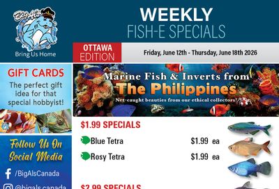 Big Al's (Ottawa) Weekly Specials June 12 to 18