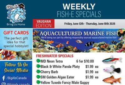 Big Al's (Vaughan) Weekly Specials June 12 to 18