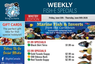 Big Al's (Whitby) Weekly Specials June 12 to 18