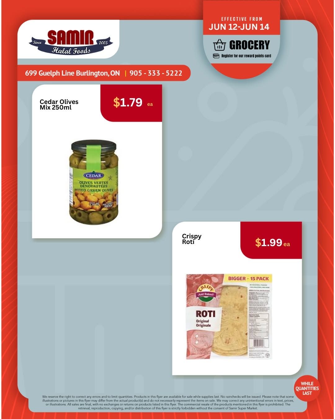 Samir Supermarket (Burlington) Flyer June 12 to 18
