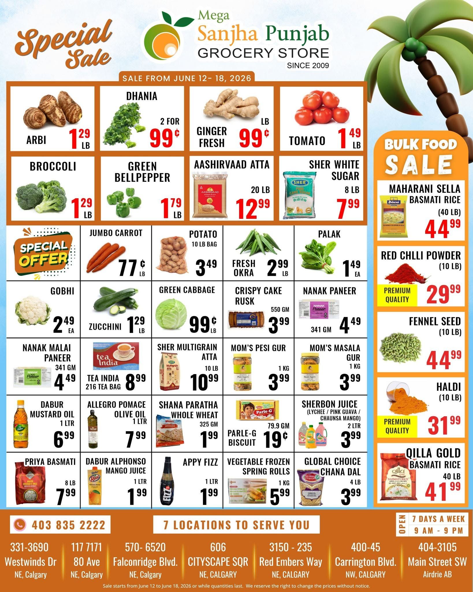 Sanjha Punjab Grocery Store Flyer June 12 to 18