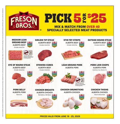 Freson Bros. Flyer June 19 to 25