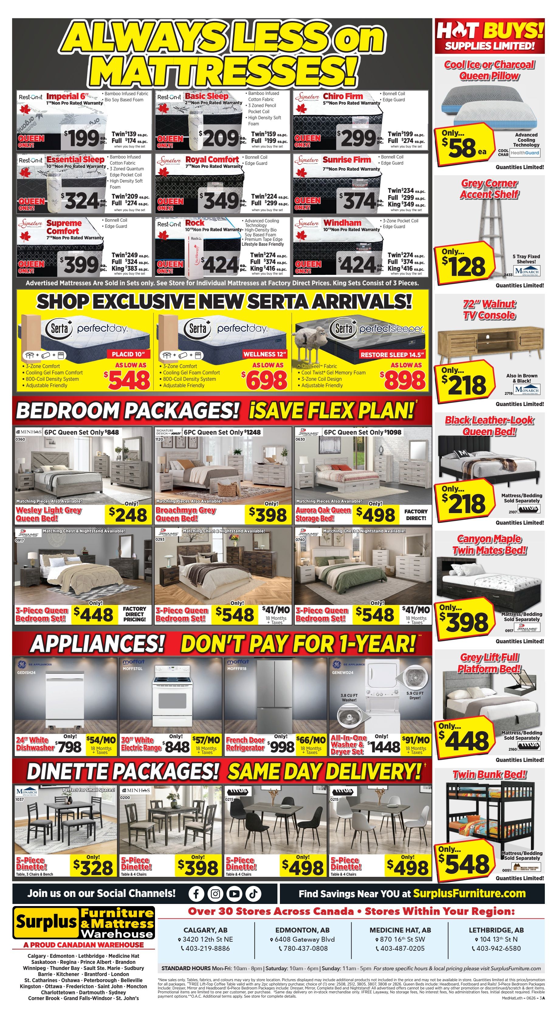 Surplus Furniture & Mattress Warehouse (Medicine Hat) Flyer June 14 to 28