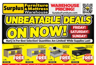 Surplus Furniture & Mattress Warehouse (Dartmouth, Charlottetown, Moncton, Saint John, Fredericton) Flyer June 14 to 28