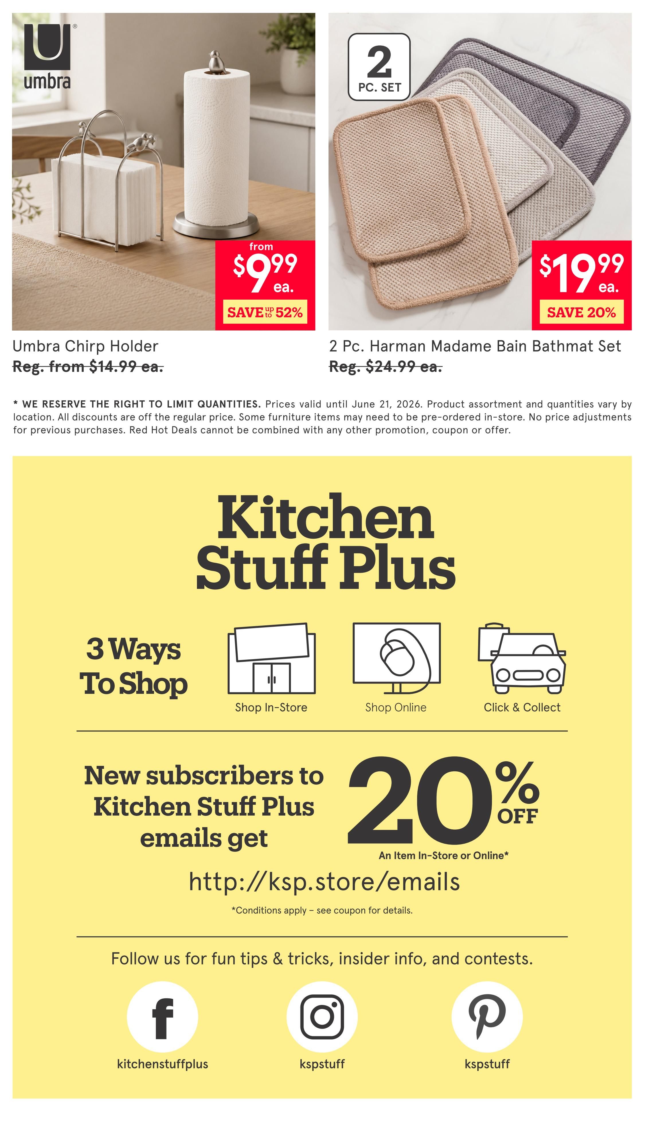 Kitchen Stuff Plus Red Hot Deals Flyer June 15 to 21