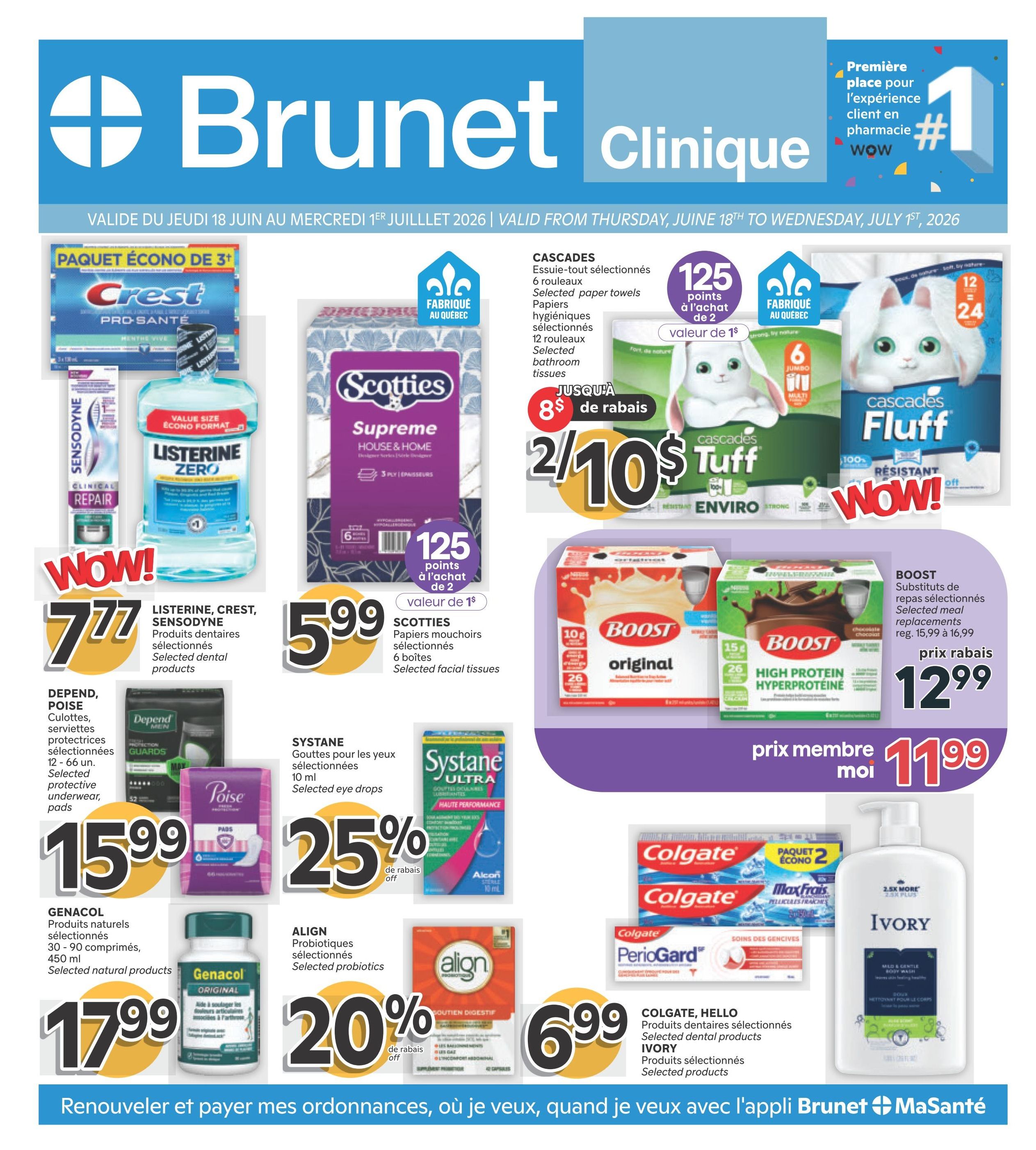 Brunet Clinique Flyer June 18 to July 1