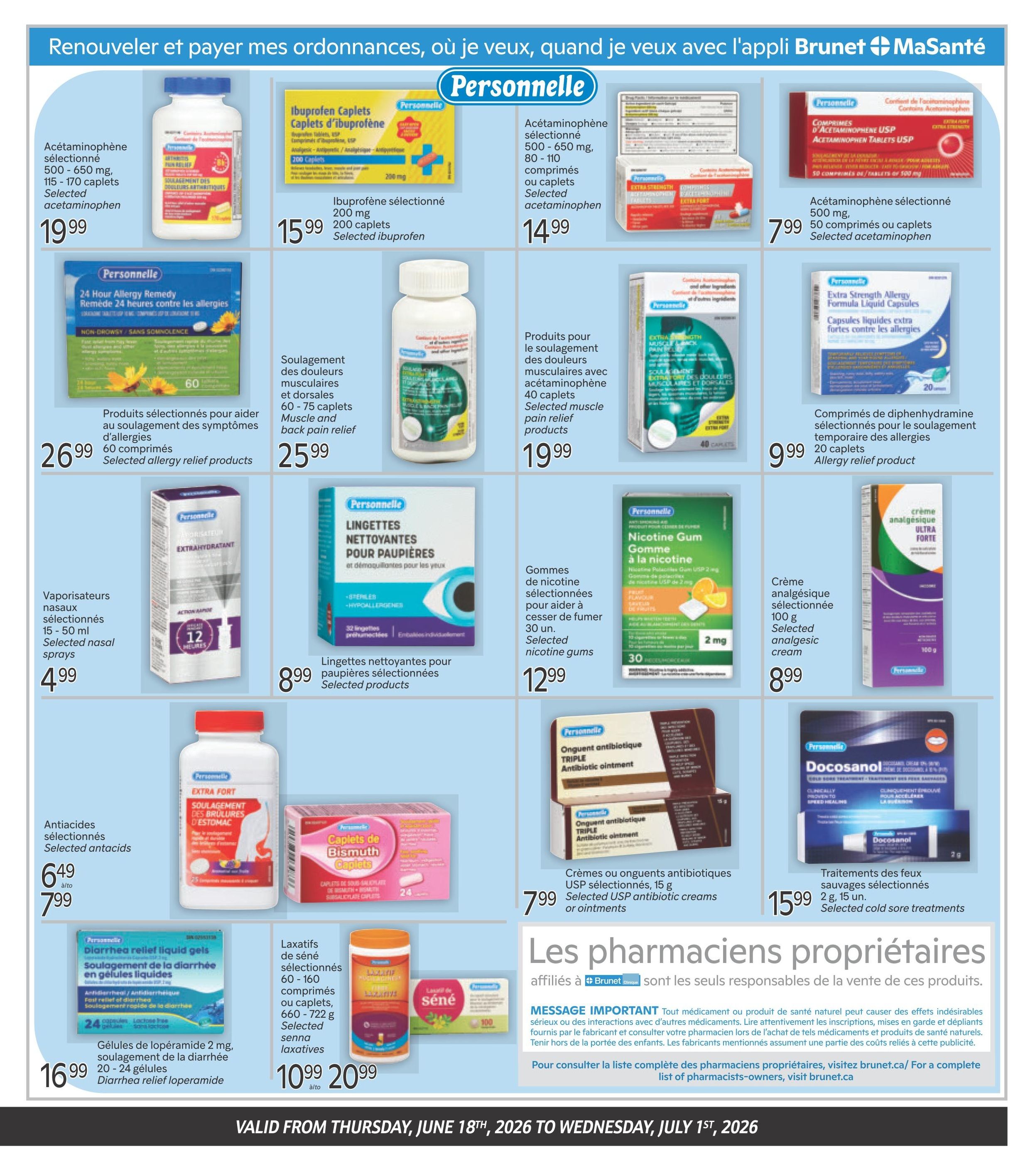Brunet Clinique Flyer June 18 to July 1