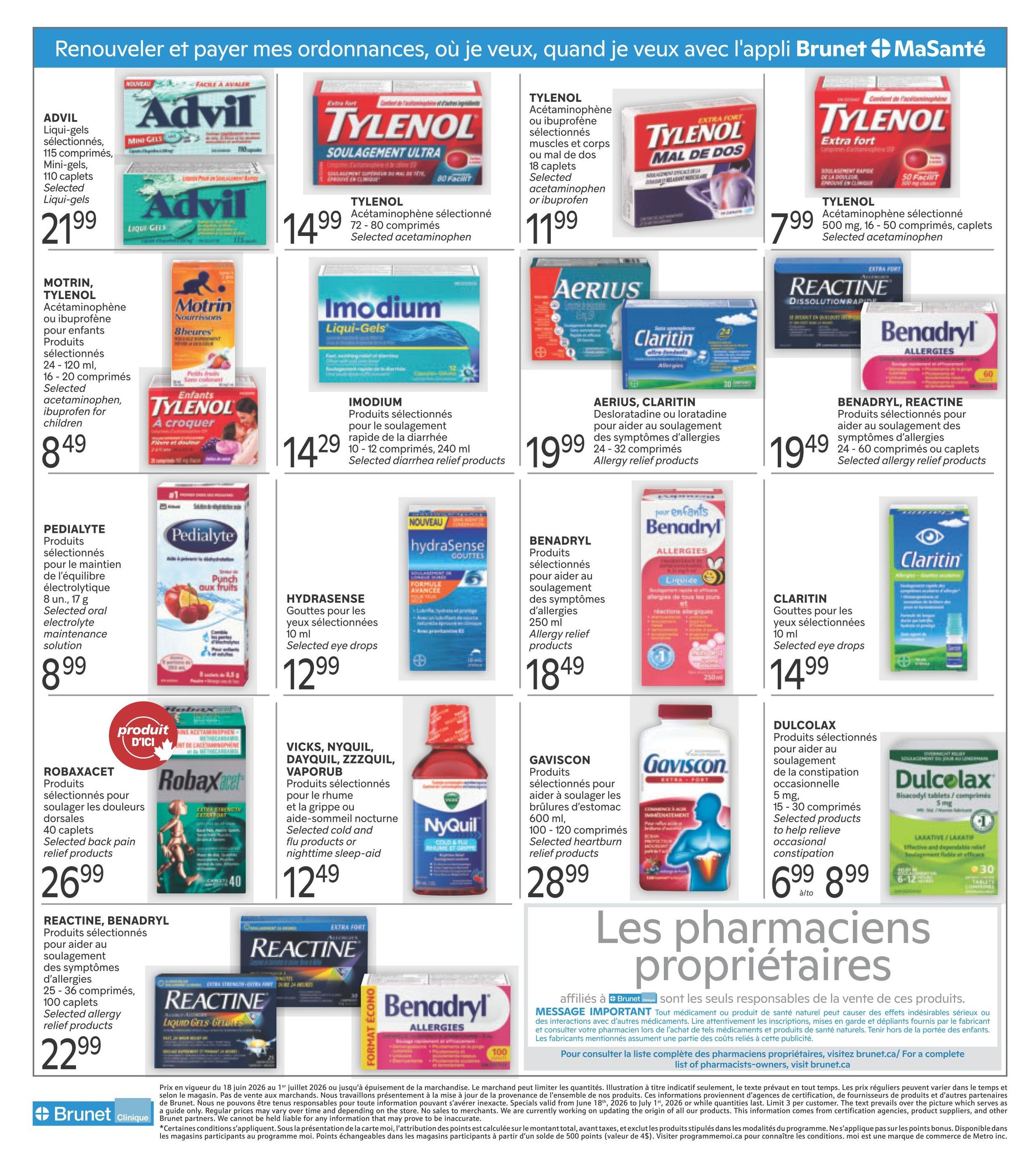 Brunet Clinique Flyer June 18 to July 1