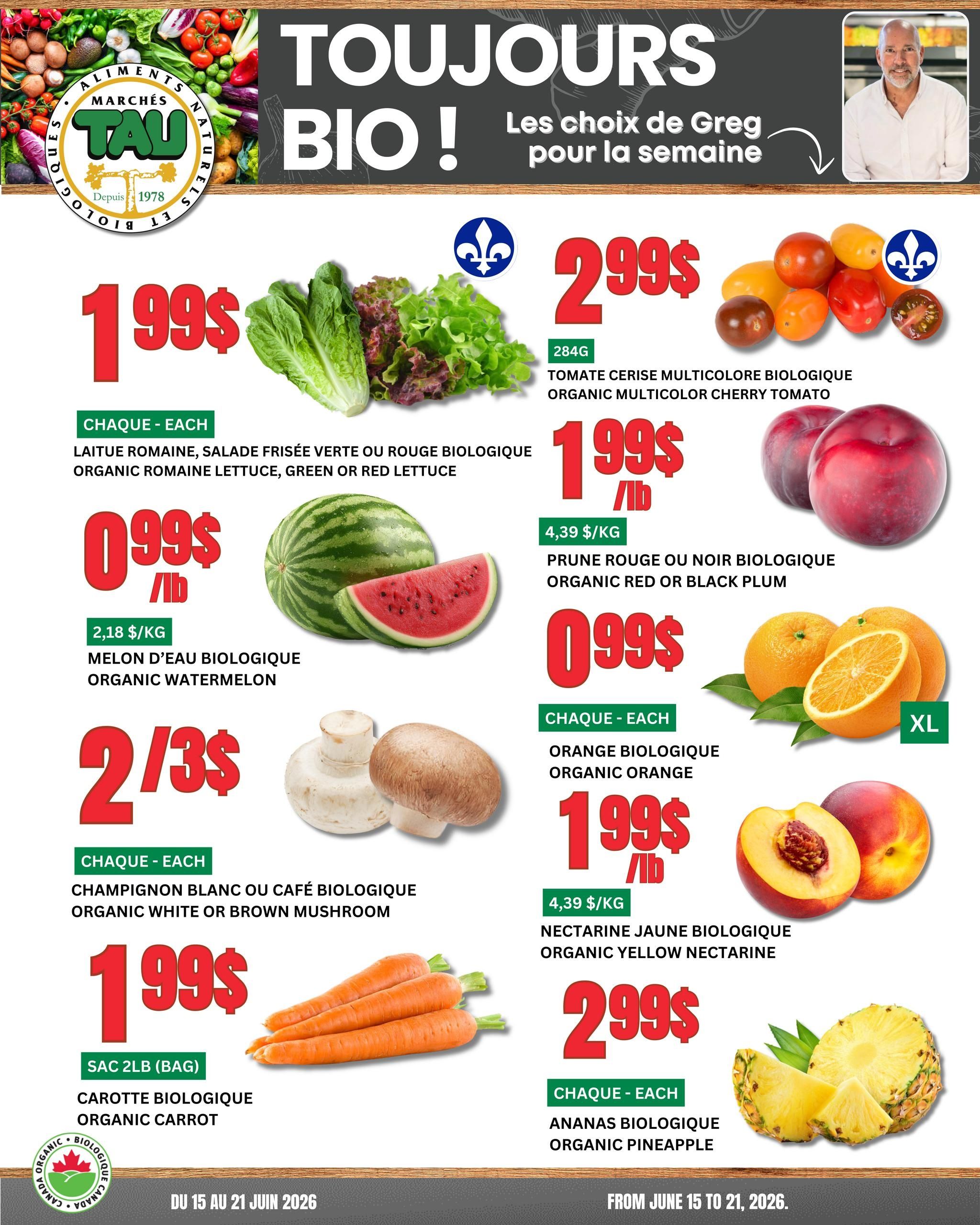 Marches Tau Produce Flyer June 15 to 21