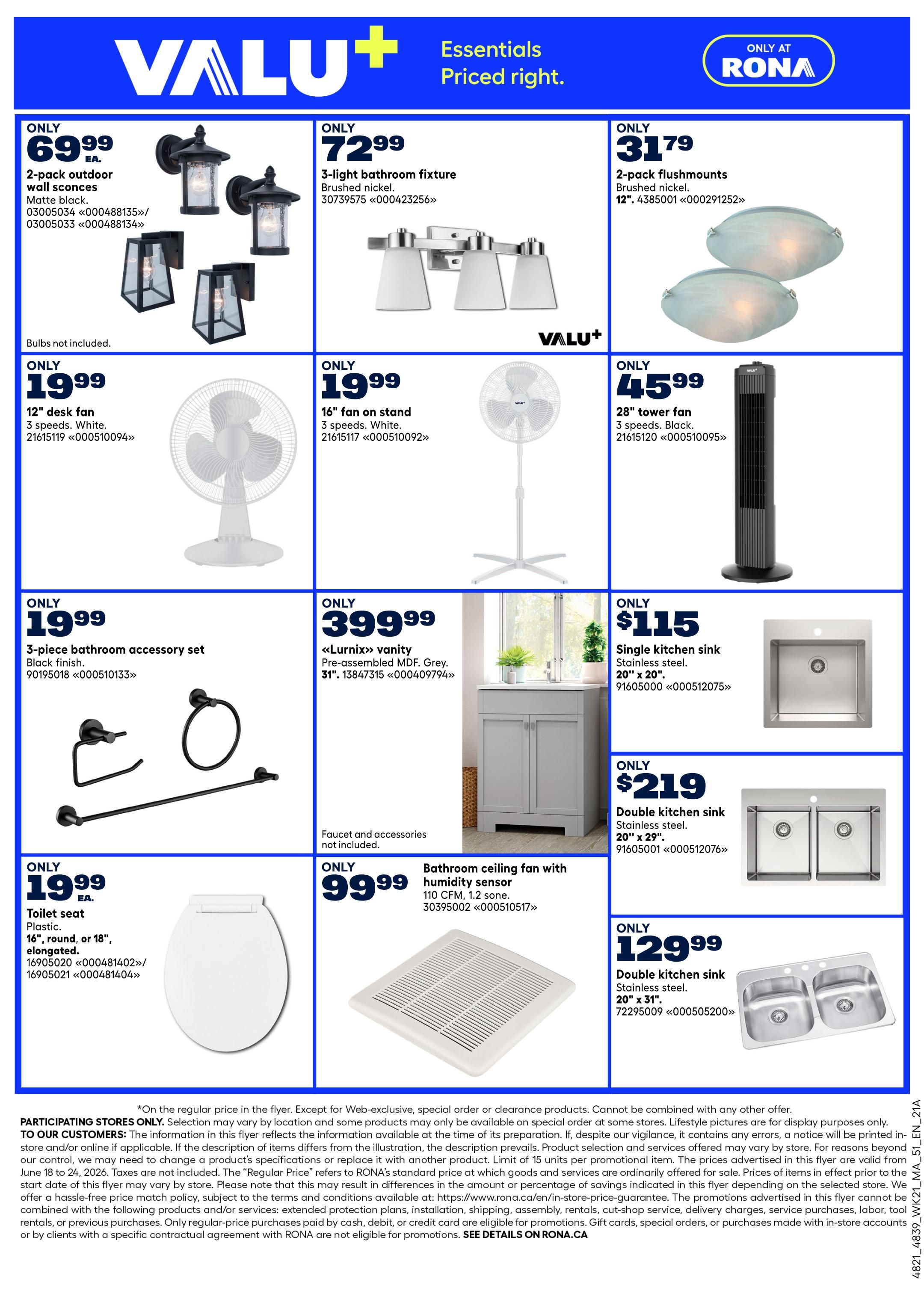 Rona & Rona+ (Atlantic) Flyer June 18 to 24