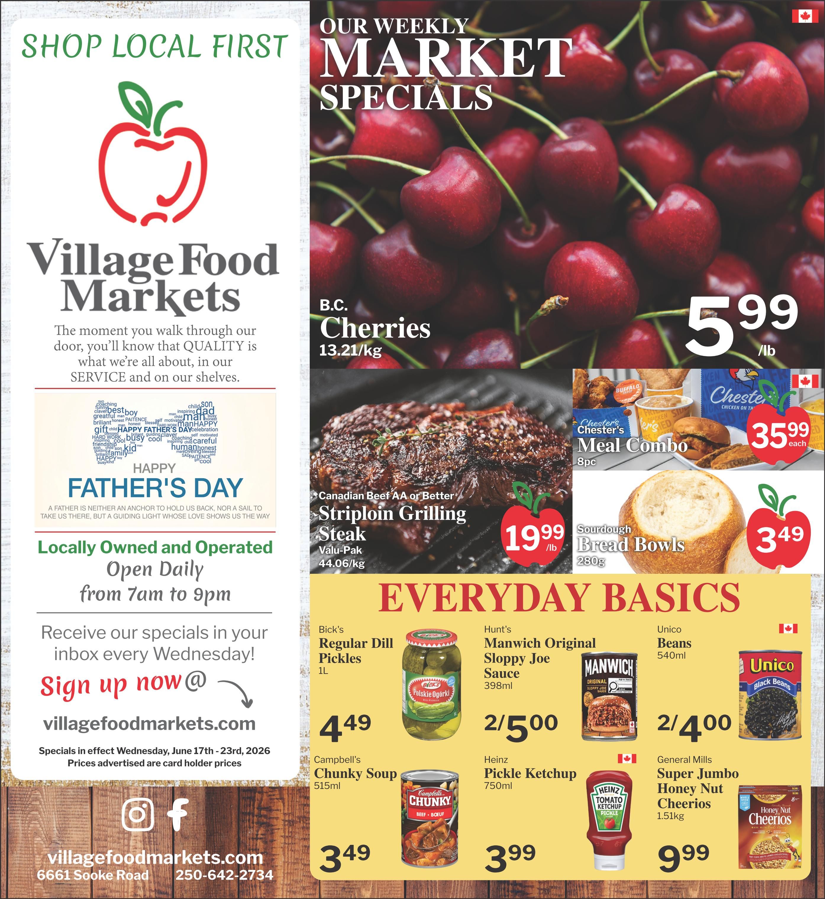 Village Food Markets Flyer June 17 to 23