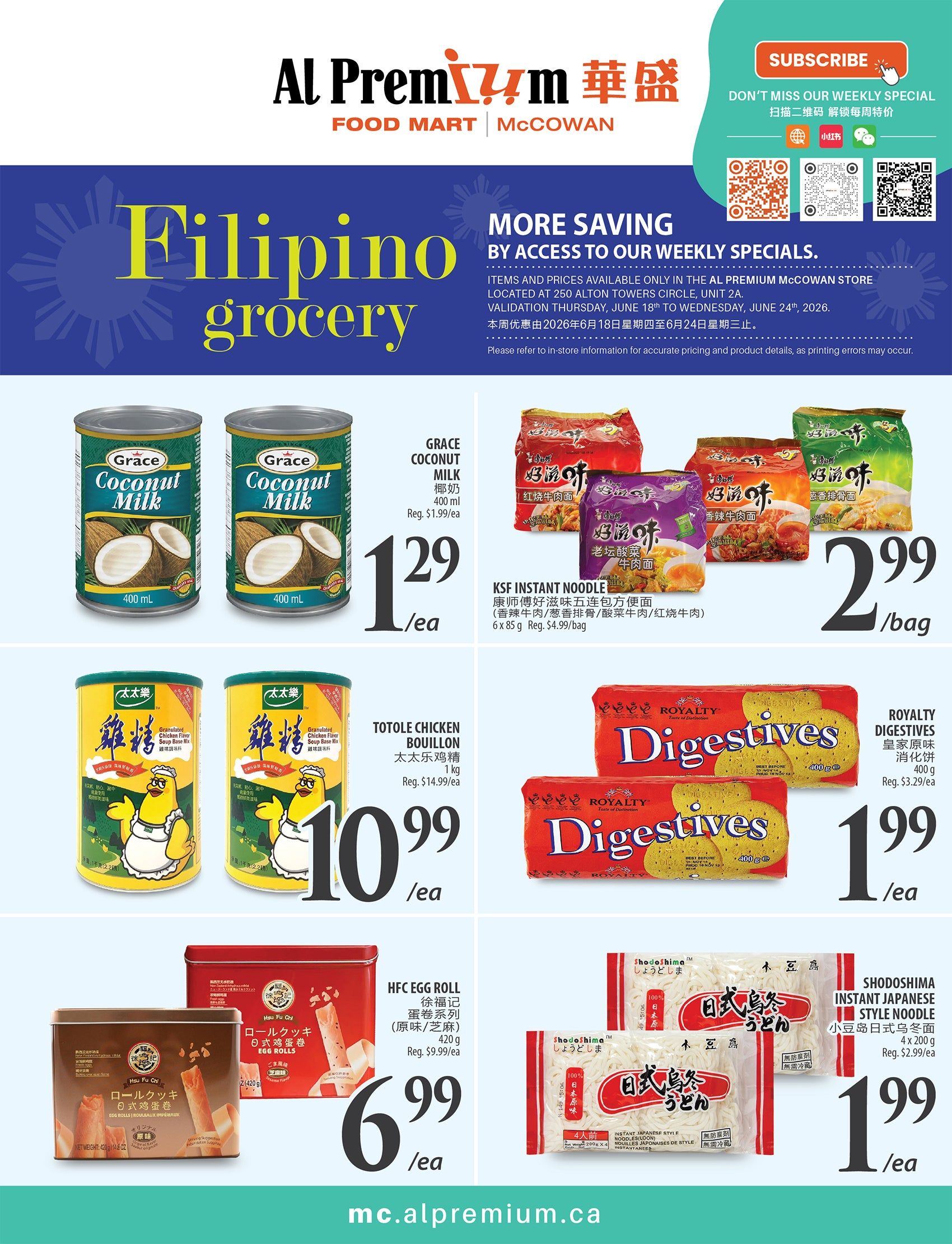 Al Premium Food Mart (McCowan) Flyer June 18 to 24