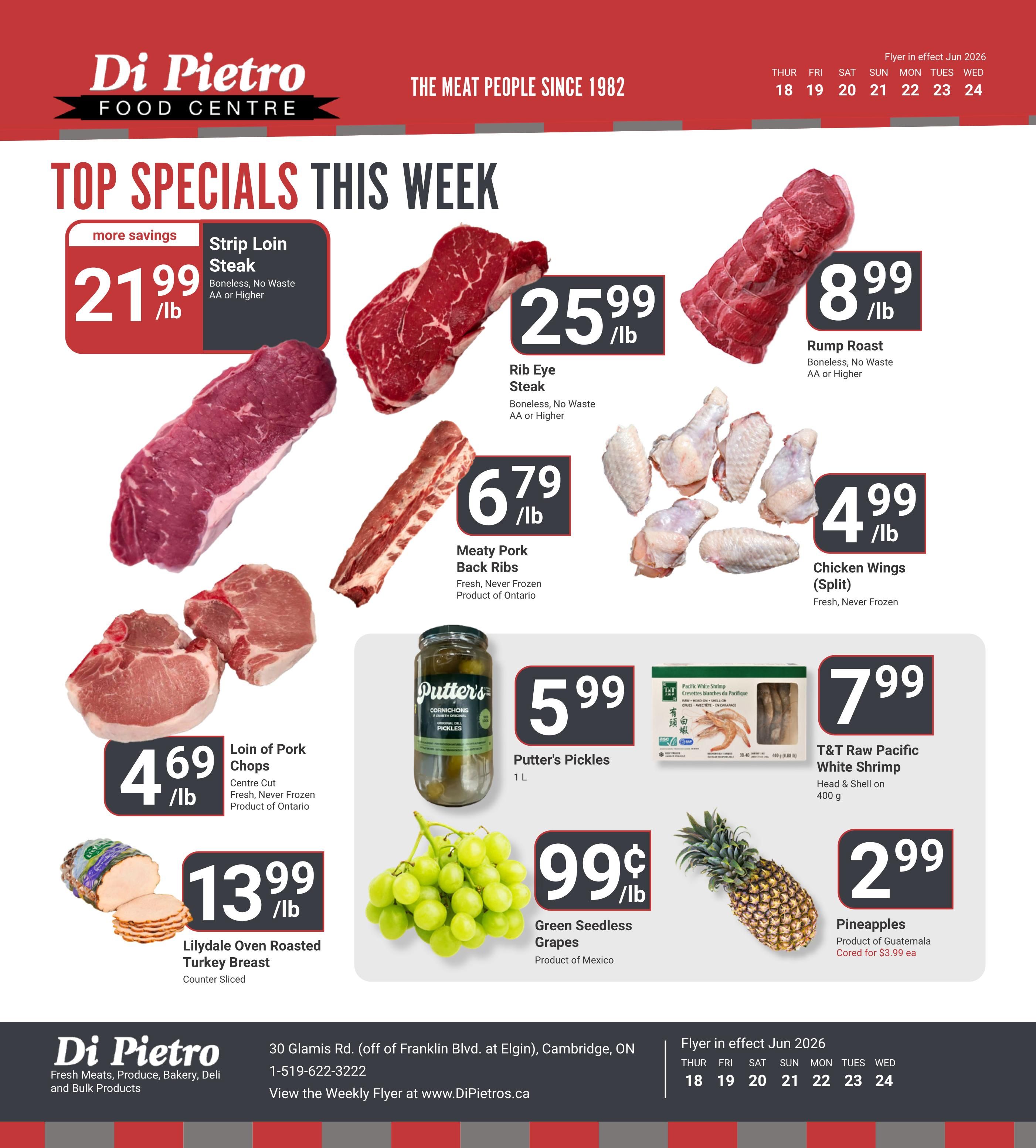 Di Pietro Food Centre Flyer June 18 to 24