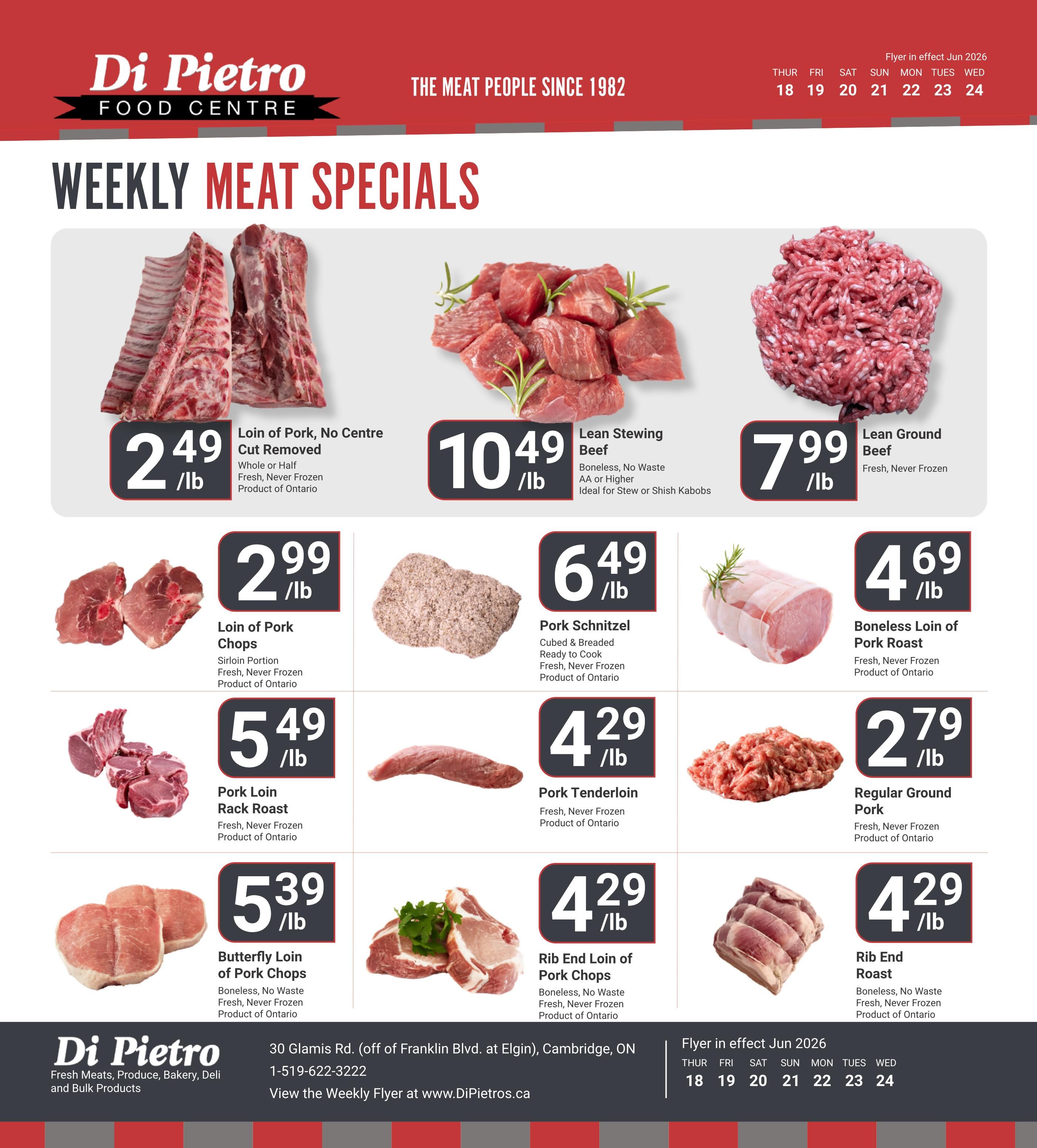 Di Pietro Food Centre Flyer June 18 to 24