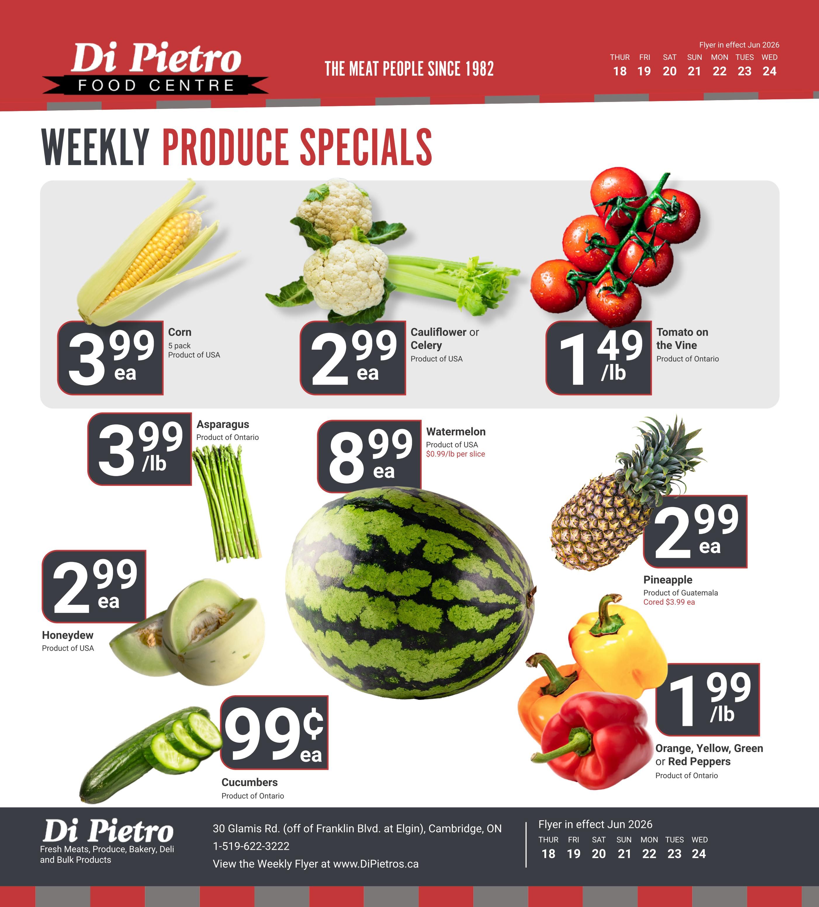 Di Pietro Food Centre Flyer June 18 to 24