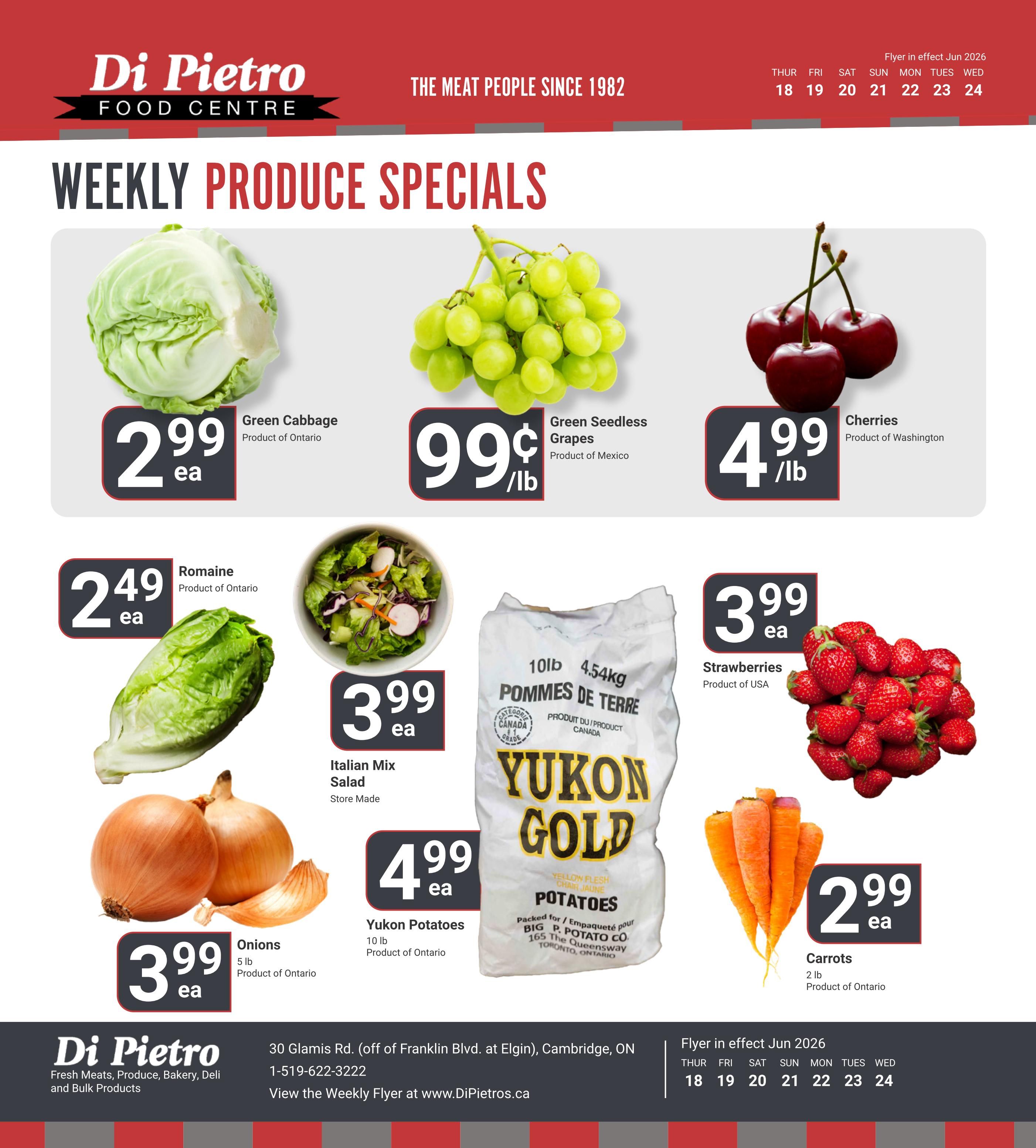 Di Pietro Food Centre Flyer June 18 to 24